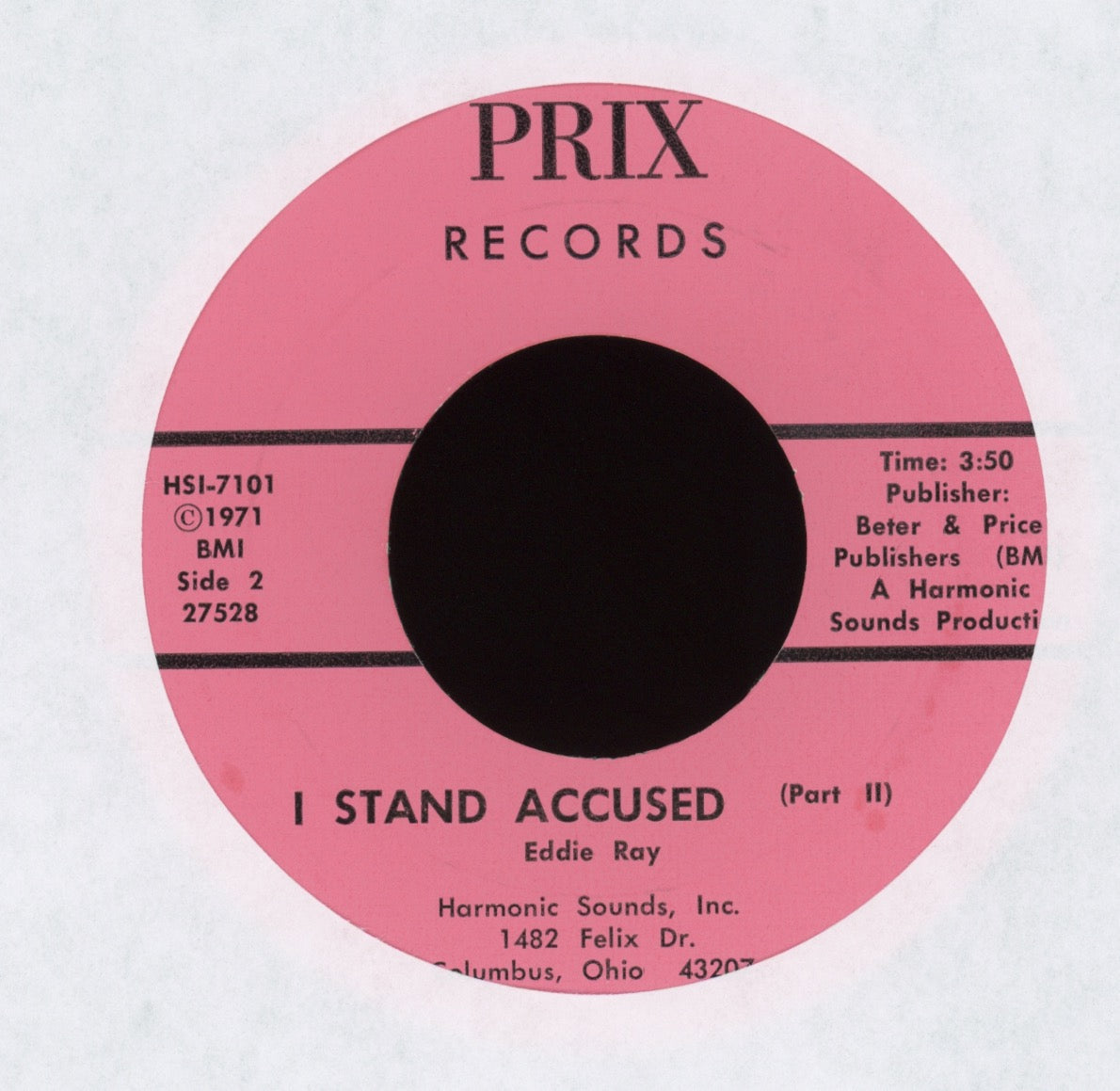 Eddie Ray - I Stand Accused on Prix