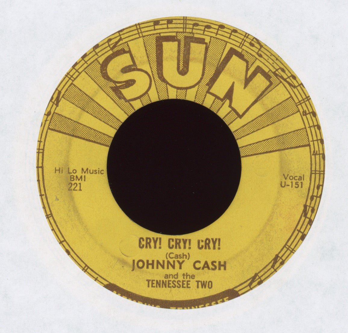 Johnny Cash & The Tennessee Two - Hey, Porter! on Sun With Push Marks