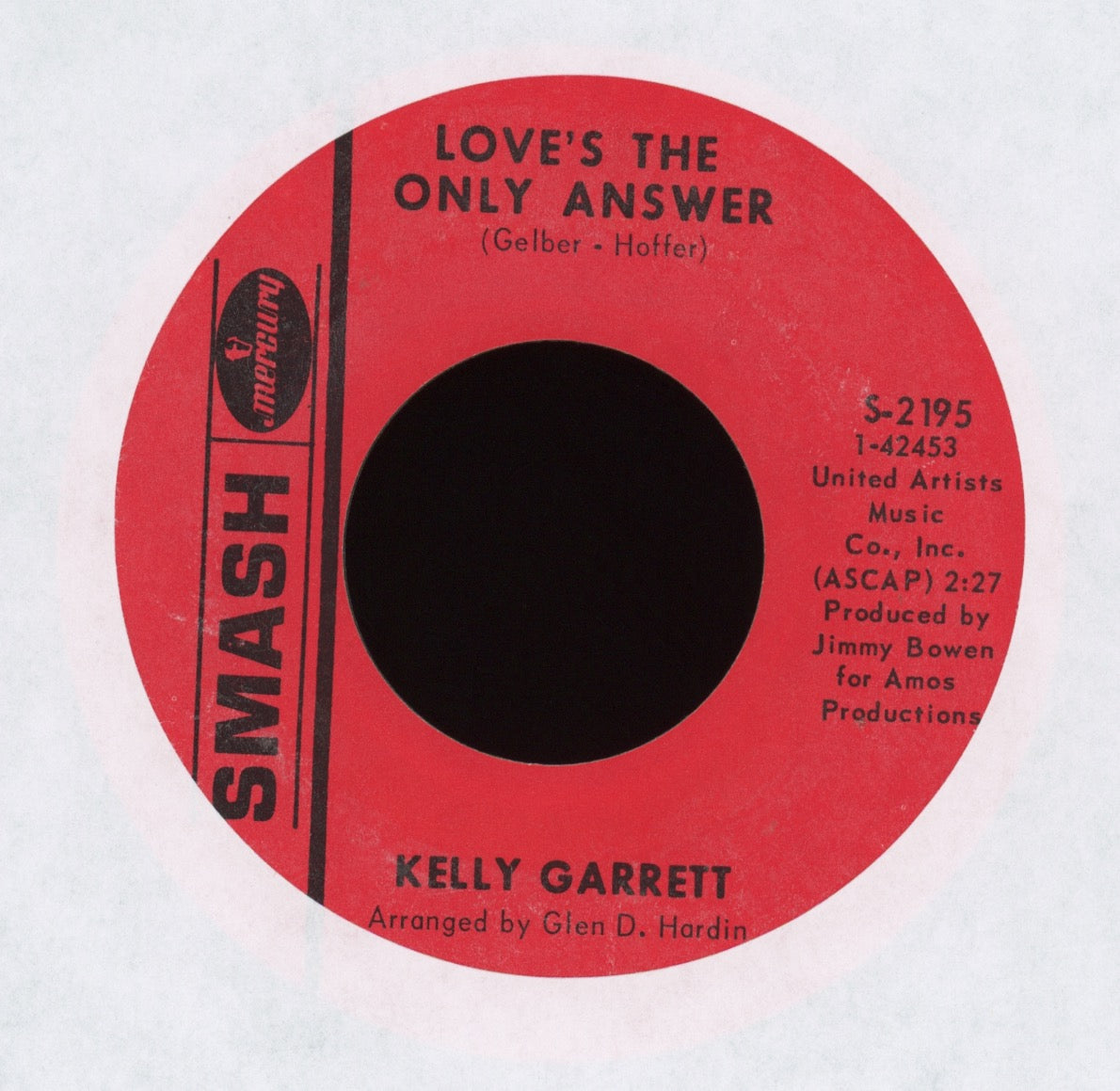 Kelly Garrett - Love's The Only Answer on Smash