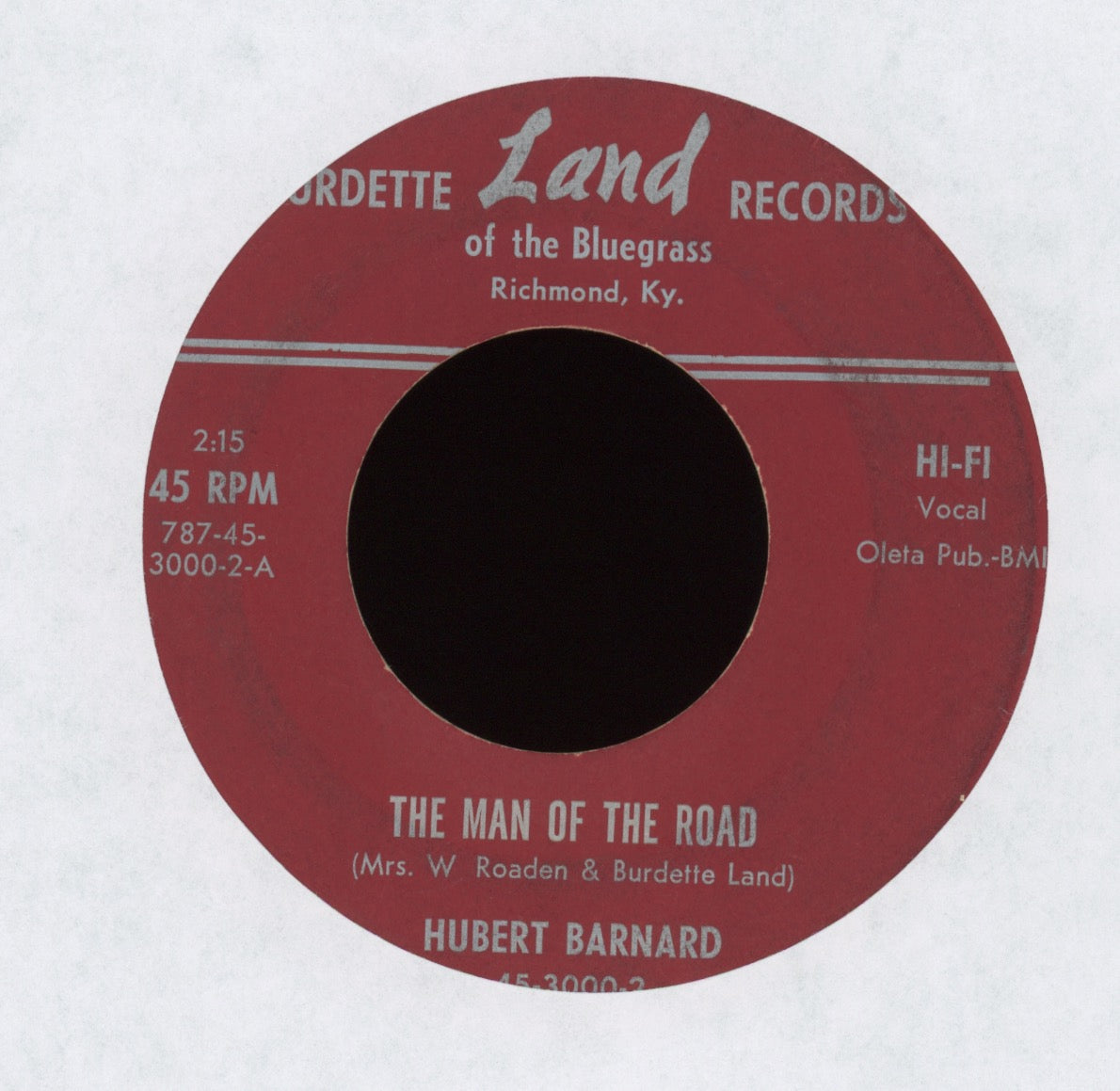 Hubert Barnard - Boy She Has Gone on Burdette