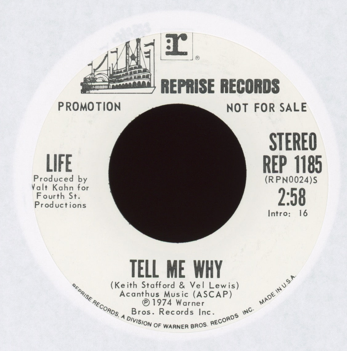 Life - Tell Me Why on Reprise Promo