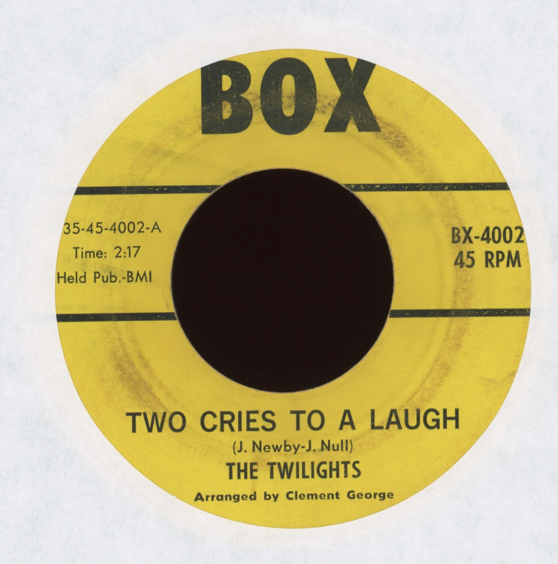 The Twilights - Two Cries To A Laugh on Box