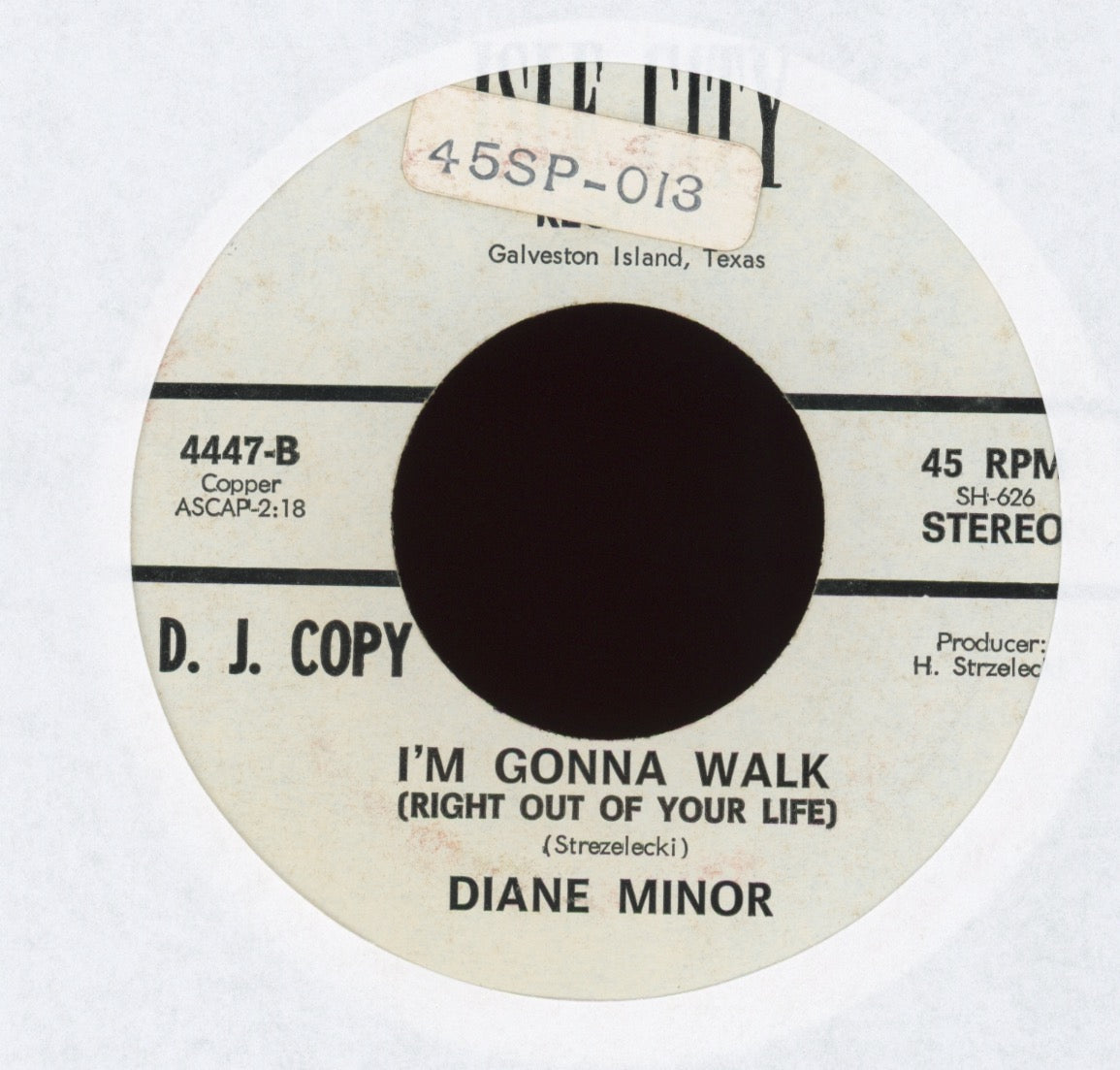 Diane Minor - I'm Gonna Walk (Right Out Of Your Life) on Isle City Promo