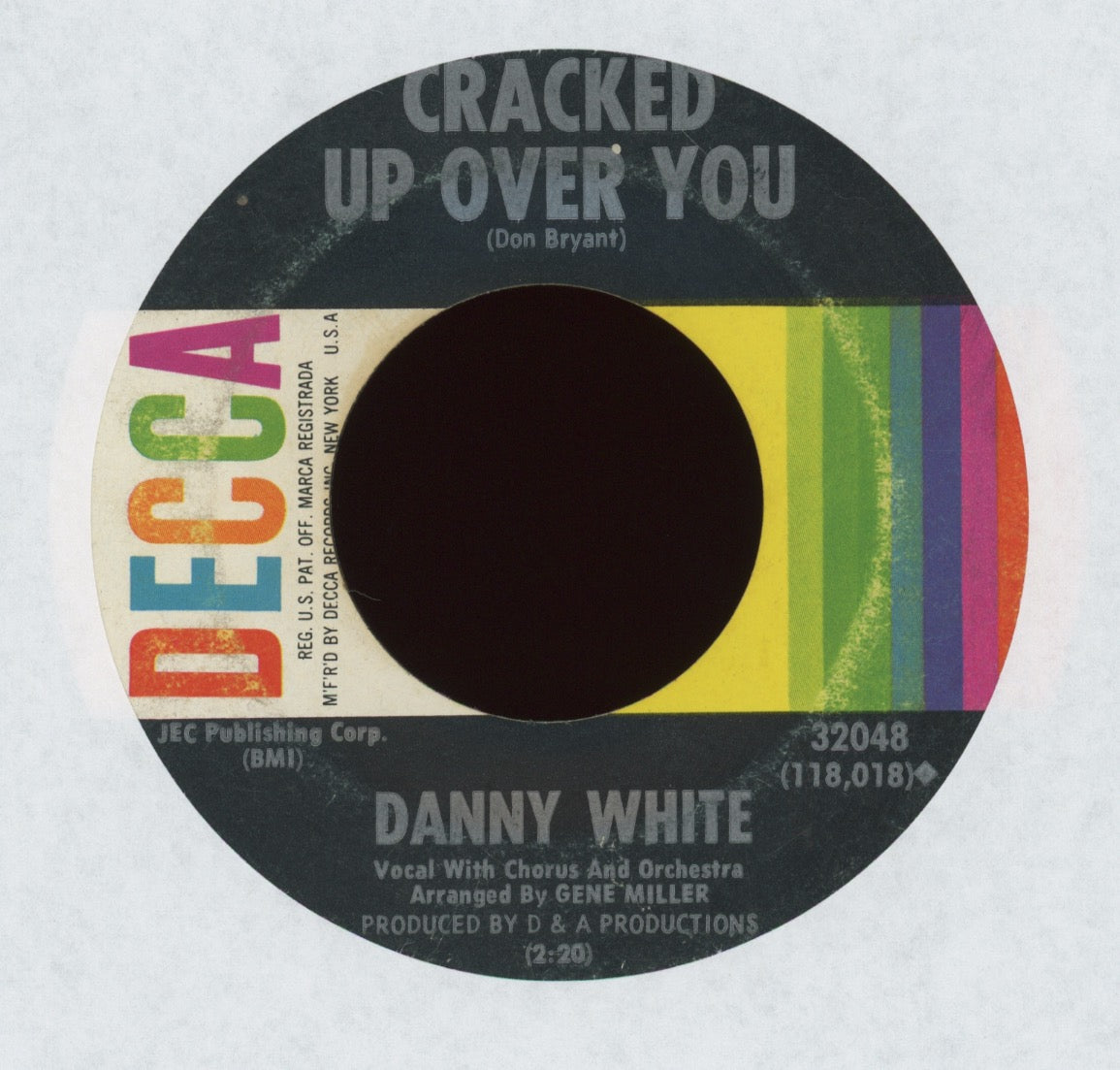 Danny White - Cracked Up Over You on Decca