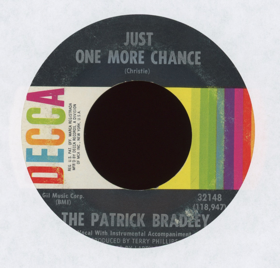 The Patrick Bradley - Just One More Chance on Decca