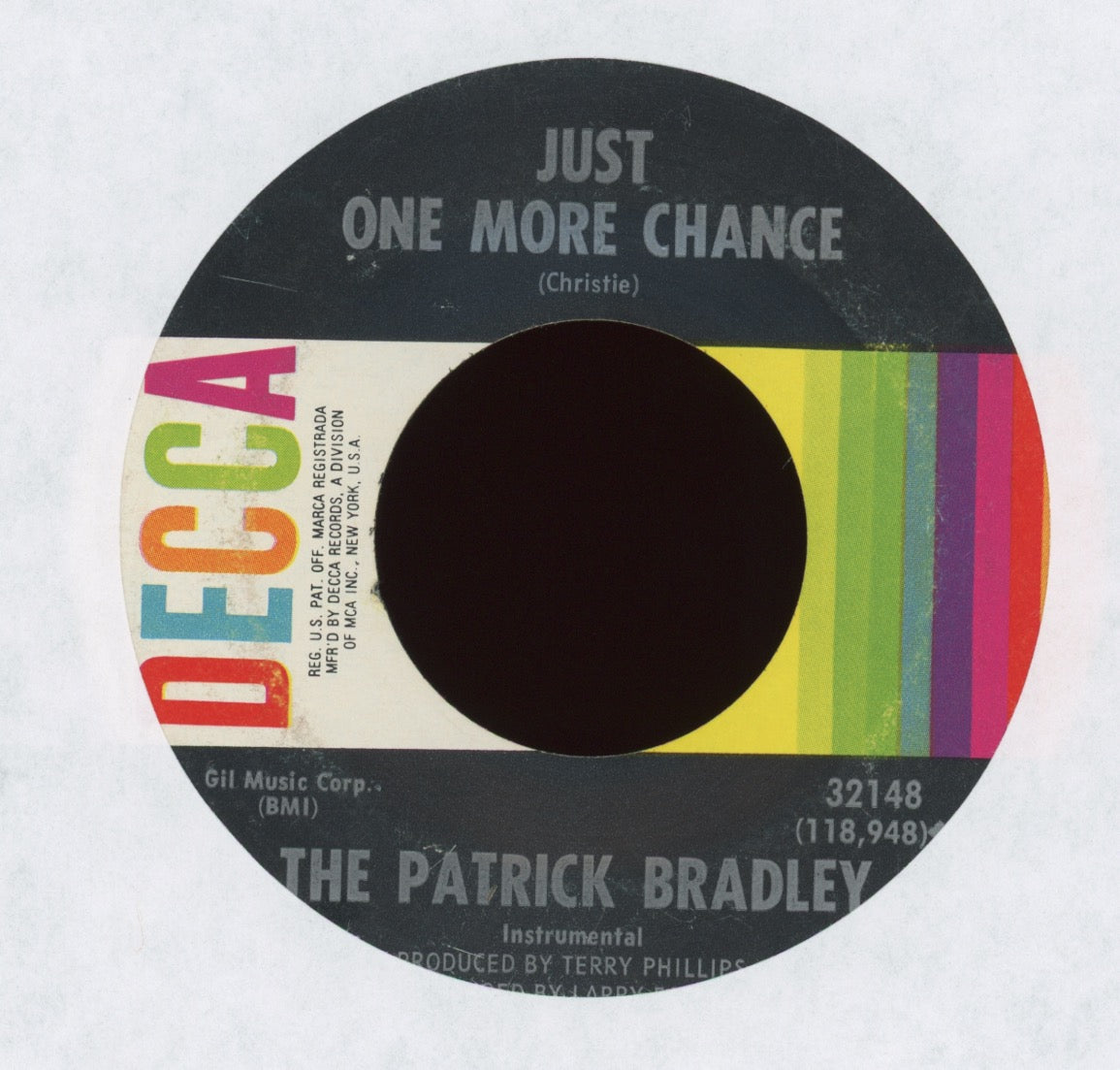 The Patrick Bradley - Just One More Chance on Decca