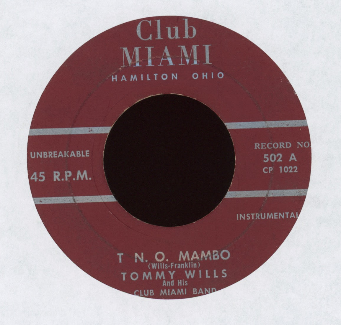 Tommy Wills And His Club Miami Band - T.N.O. Mambo on Club Miami