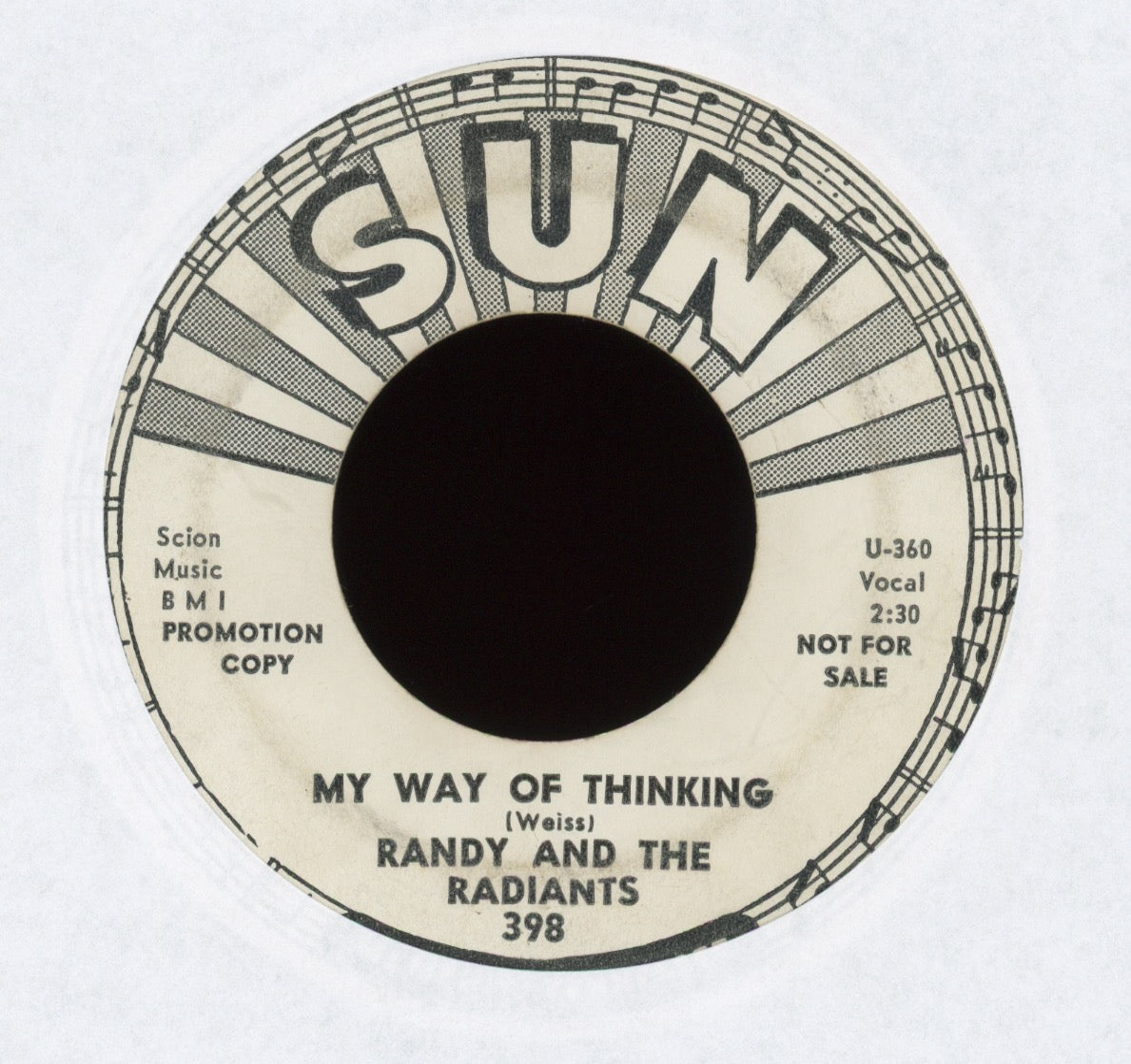 Randy & The Radiants - My Way Of Thinking on Sun Promo