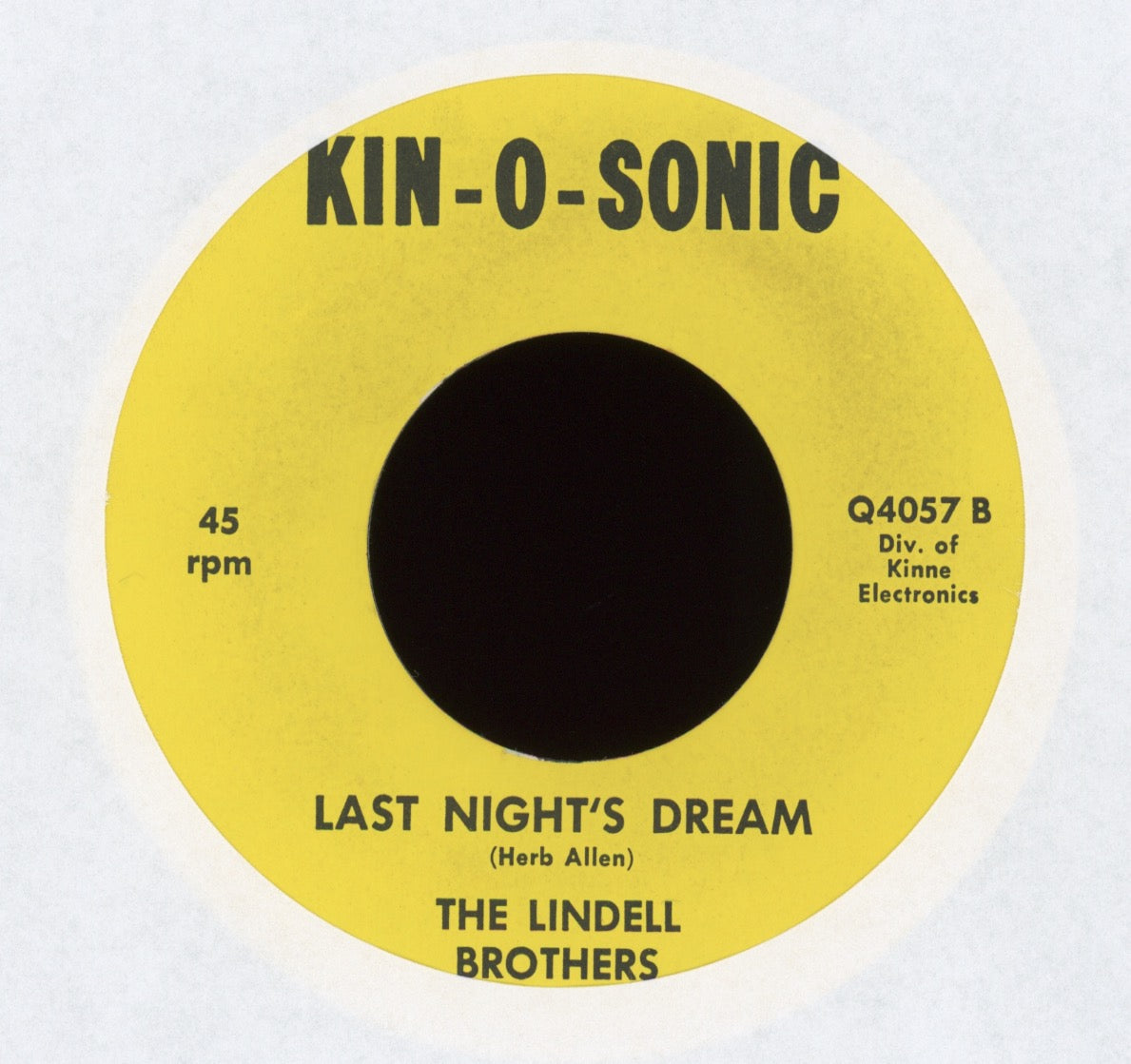 The Lindell Brothers - Last Night's Dream on Kin-O-Sonic