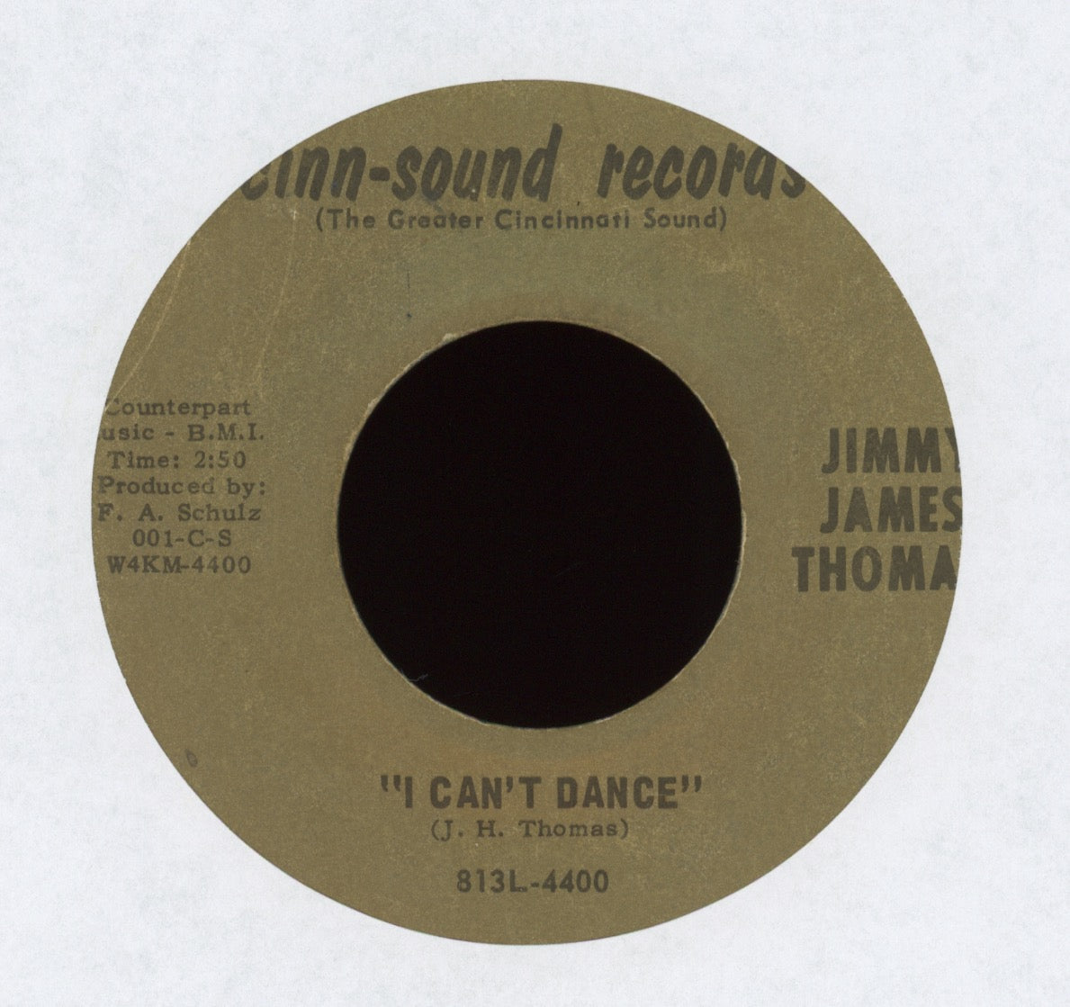 Jimmy James Thomas - I Can't Dance on Cinn Sound Soul Funk 45