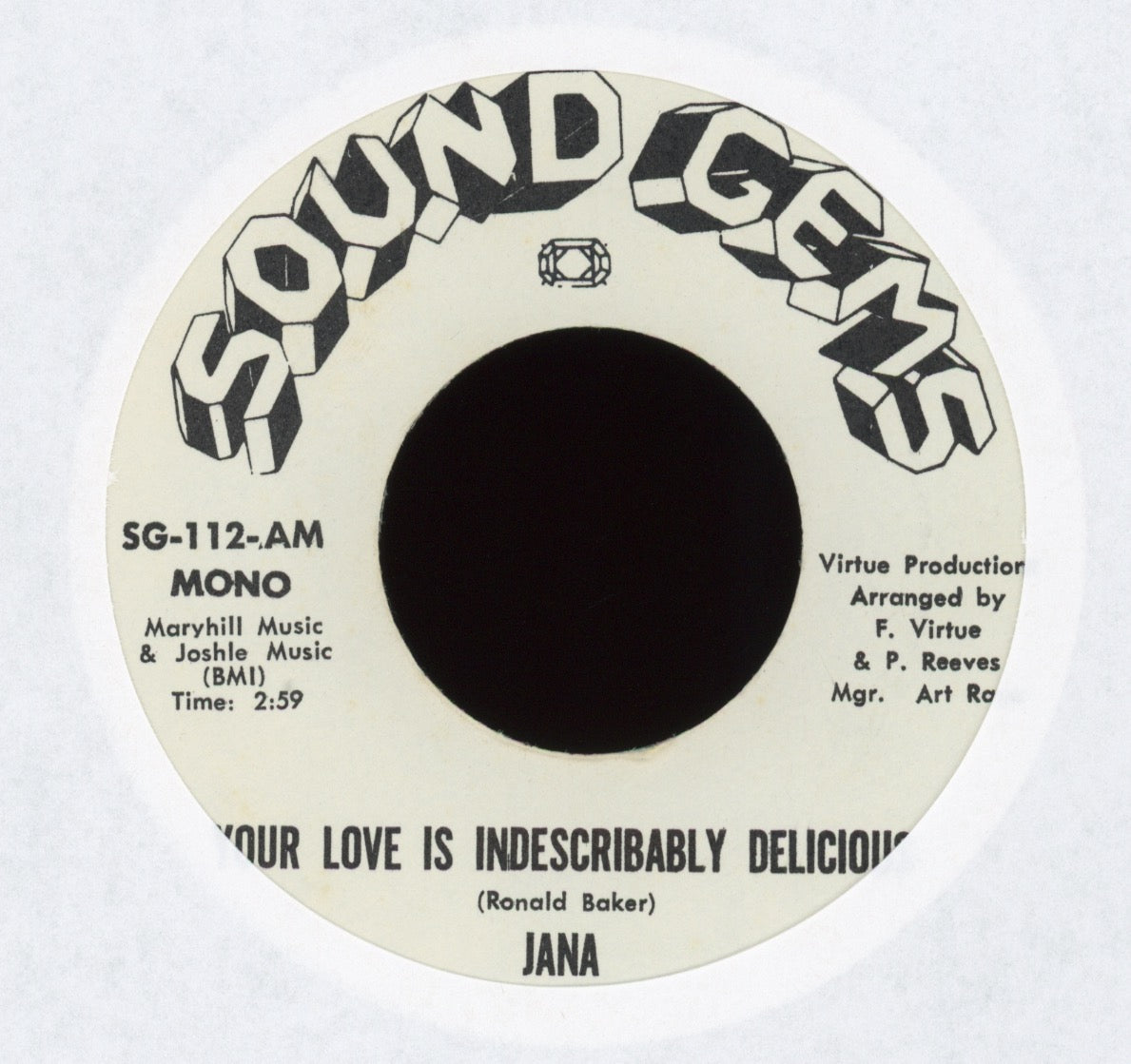 Jana - Your Love Is Indescribably Delicious on Sound Gems Promo