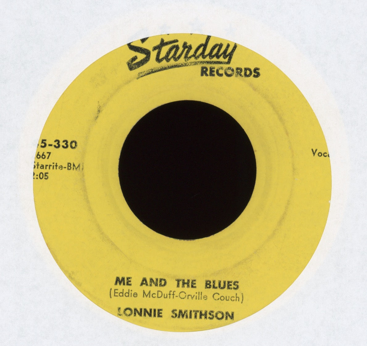 Lonnie Smithson - It Takes Time / Me And The Blues on Starday