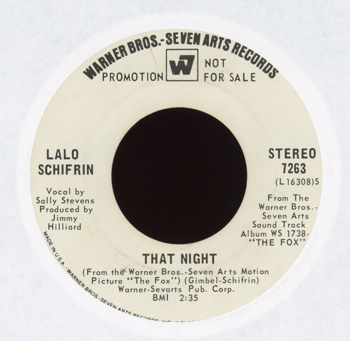 Lalo Schifrin - Bullitt (Main Title) on Warner Bros. Promo