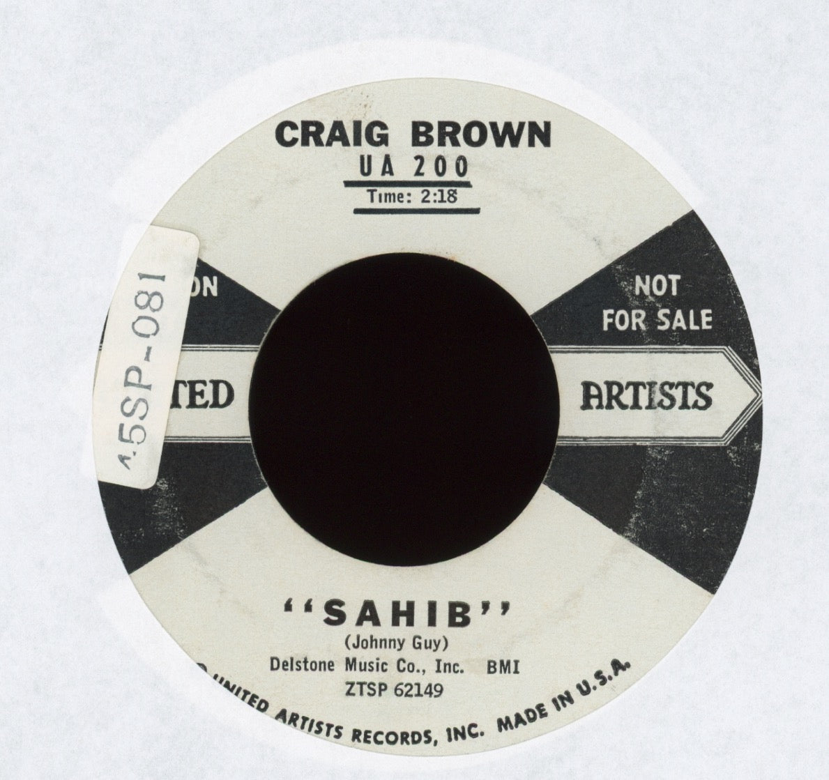 Craig Brown - Cell Walls on United Artists Promo