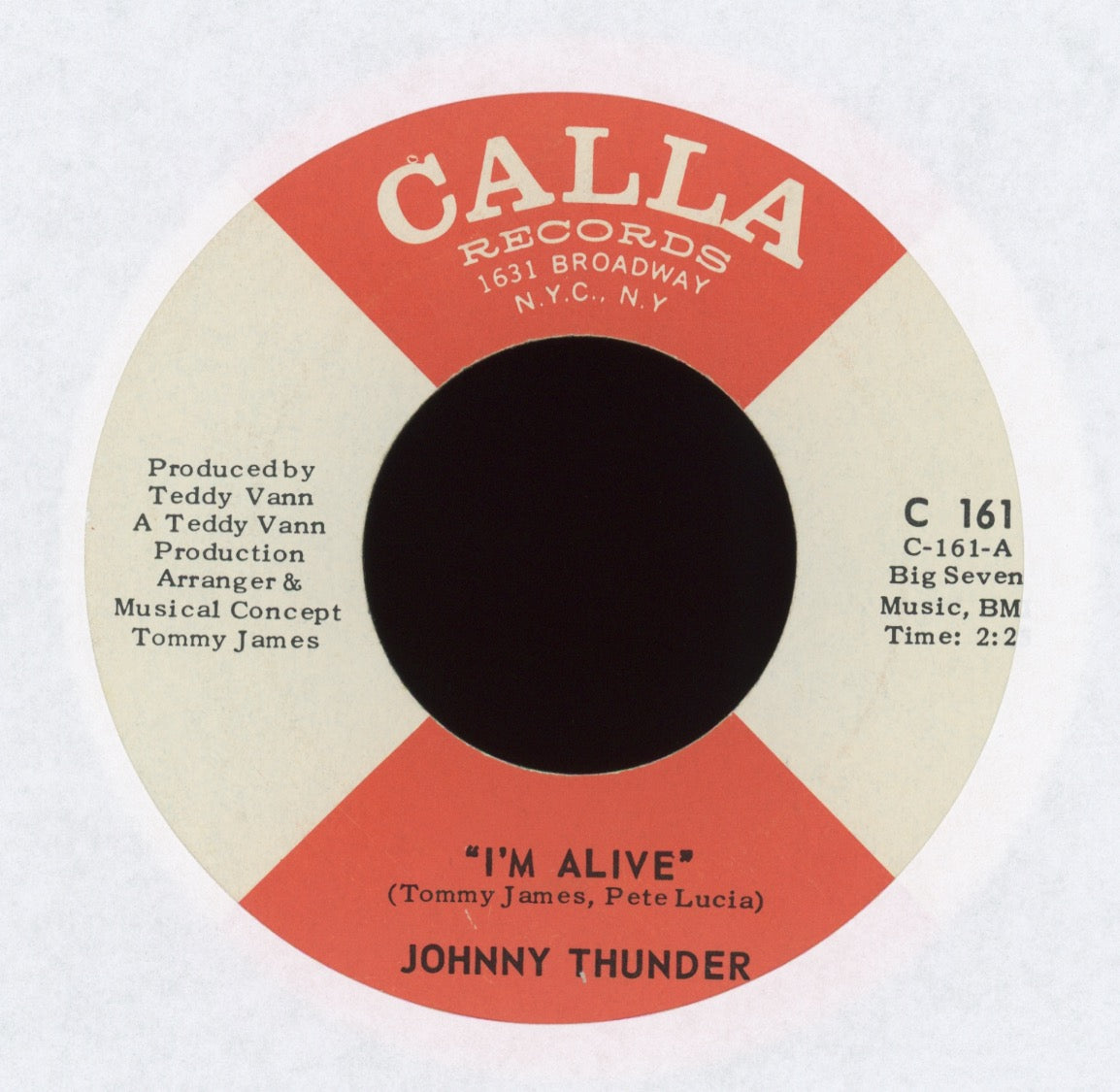 Johnny Thunder - I'm Alive on Calla