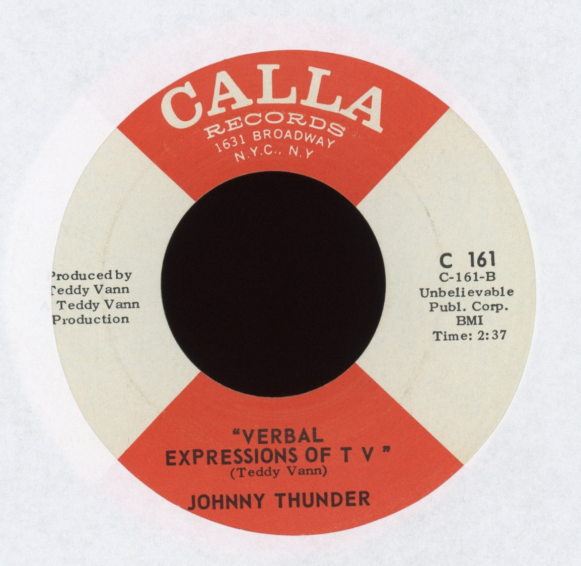 Johnny Thunder - I'm Alive on Calla