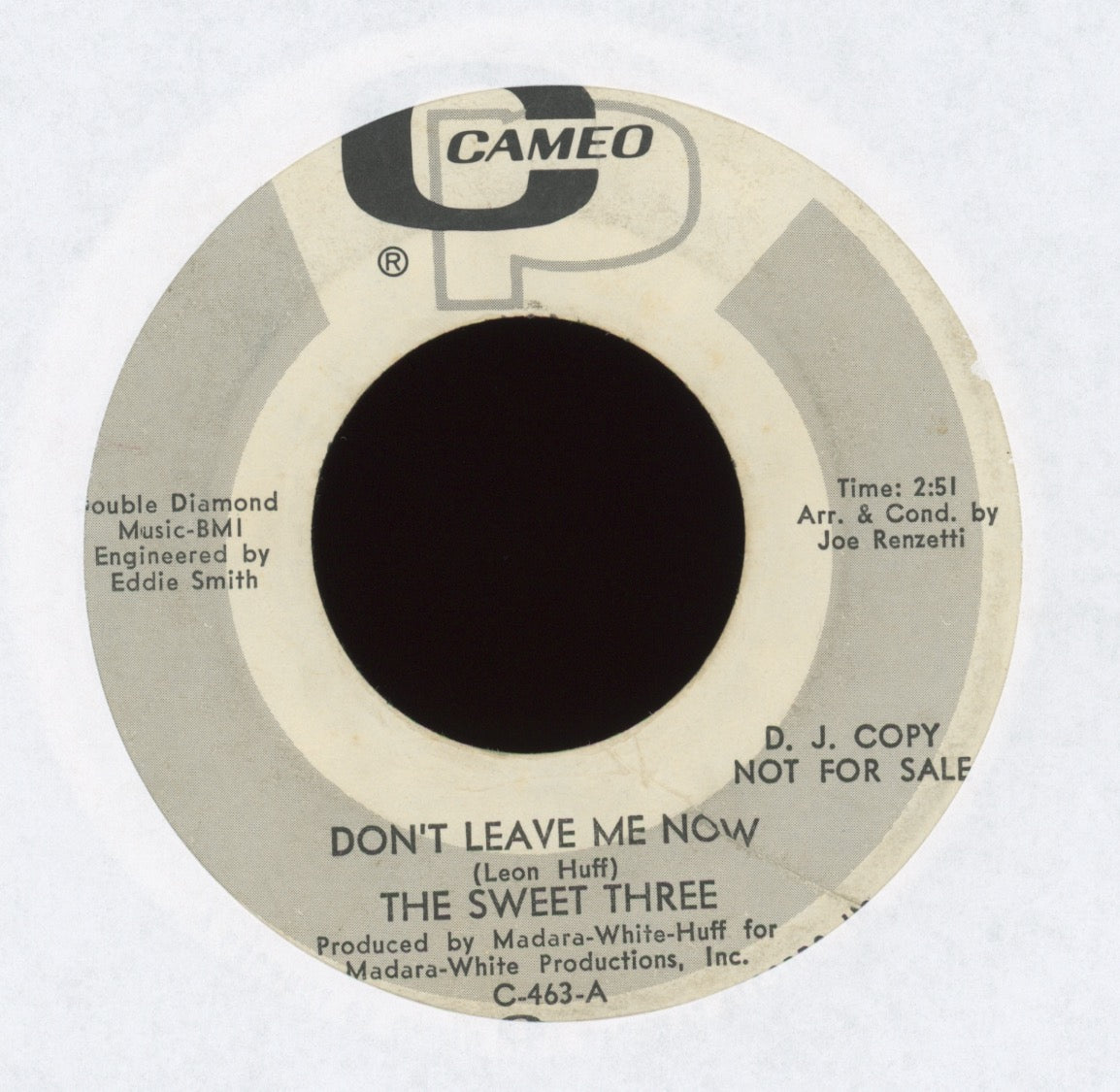 The Sweet Three - Don't Leave Me Nowon Cameo Parkway Promo