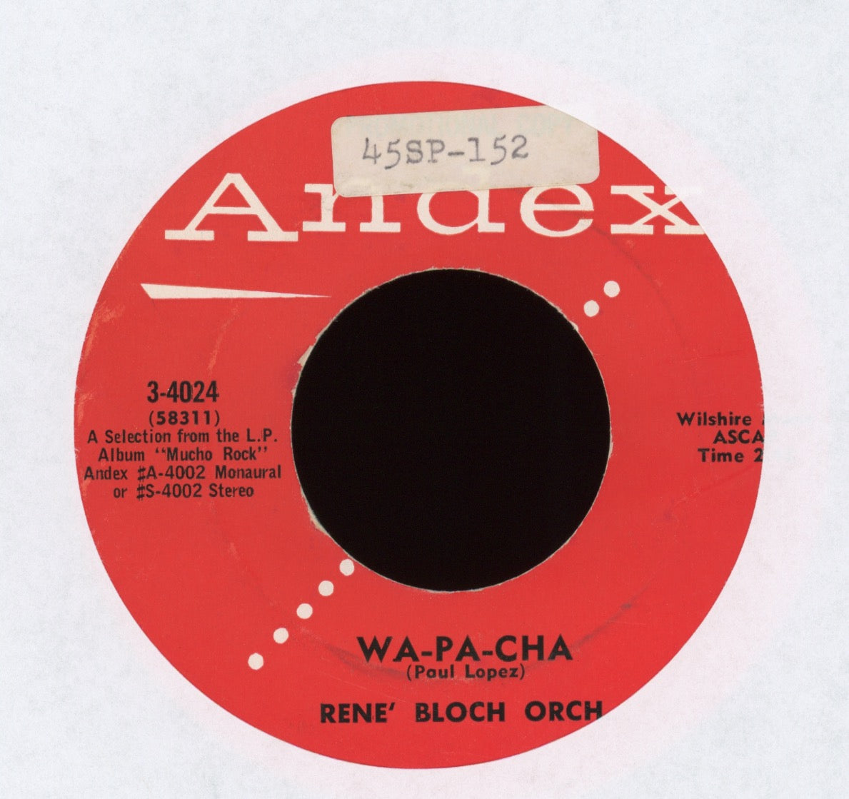 Rene Bloch And His Orchestra - Wa-Pa-Cha on Andex
