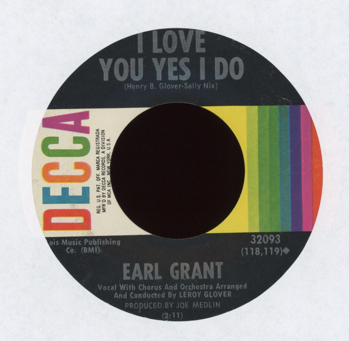 Earl Grant - Hide Nor Hair on Decca