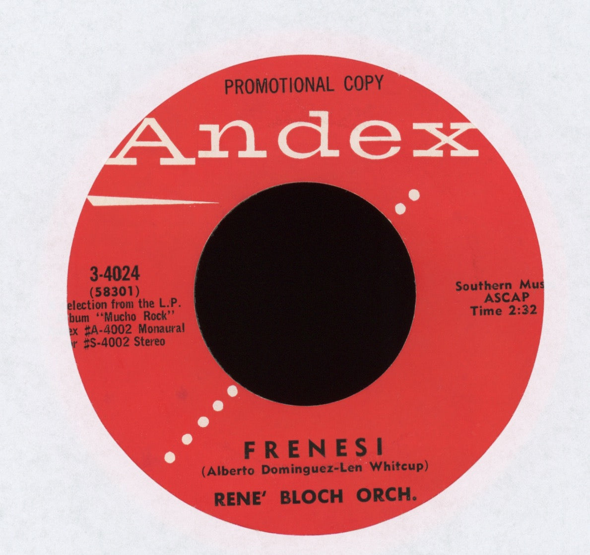 Rene Bloch And His Orchestra - Wa-Pa-Cha on Andex
