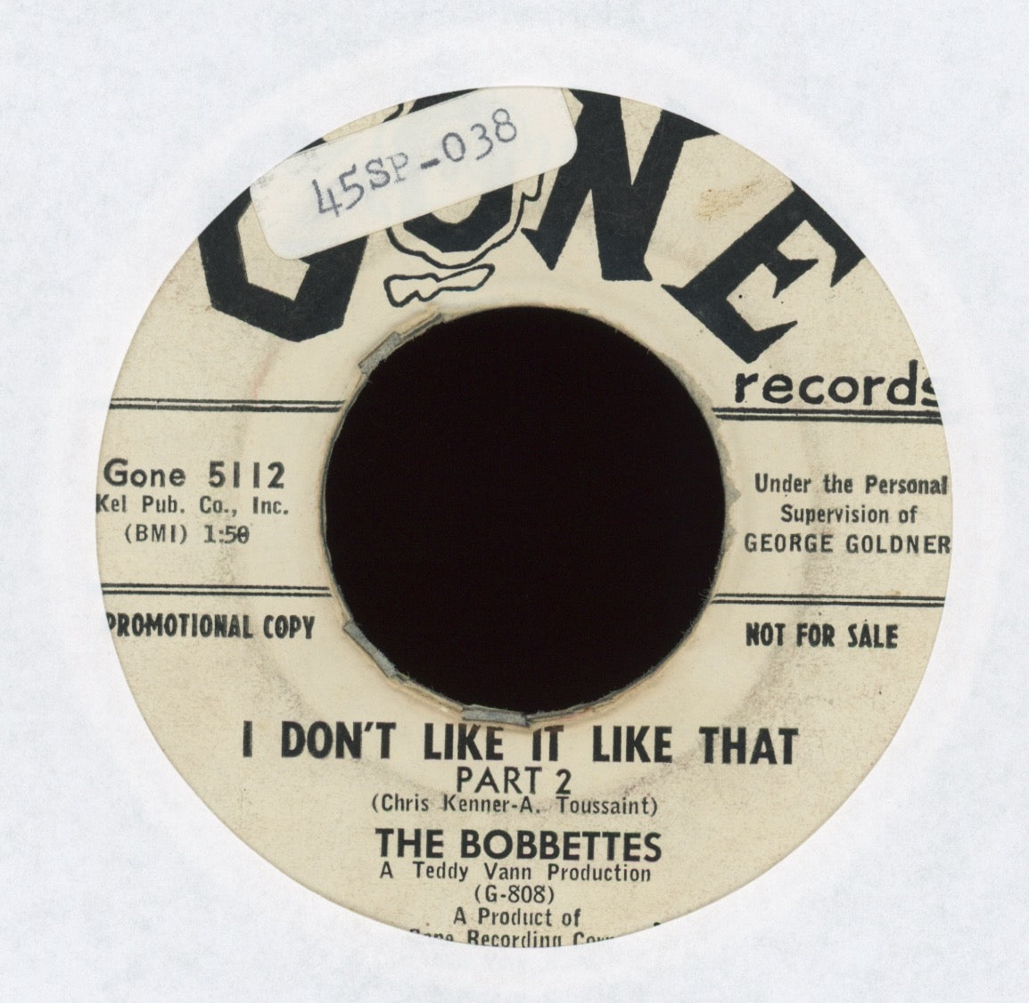 The Bobbettes - I Don't Like It Like That on Gone Promo