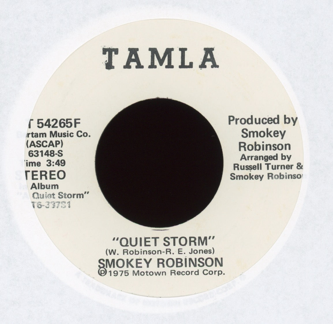Smokey Robinson - Quiet Storm on Tamla Promo