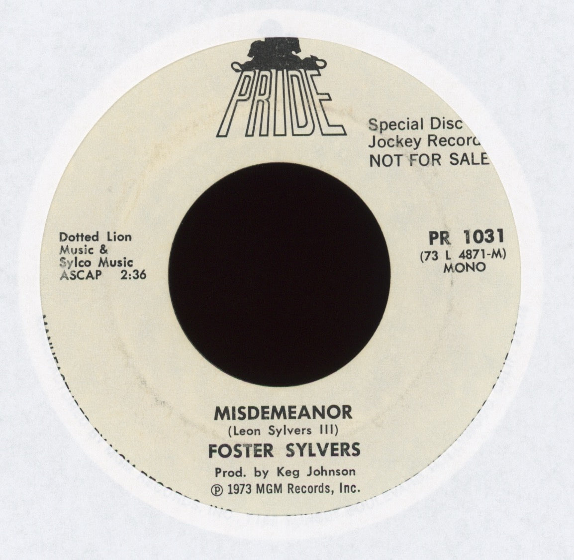Foster Sylvers - Misdemeanor on Pride Promo