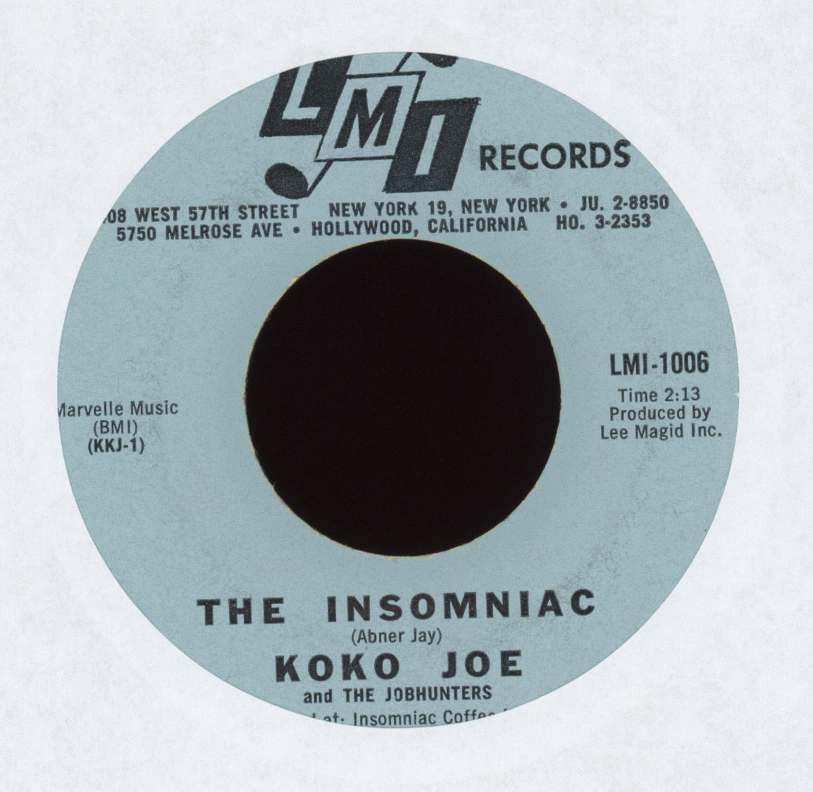 Koko Joe And The Jobhunters - The Insomniac on LMI Abner Jay