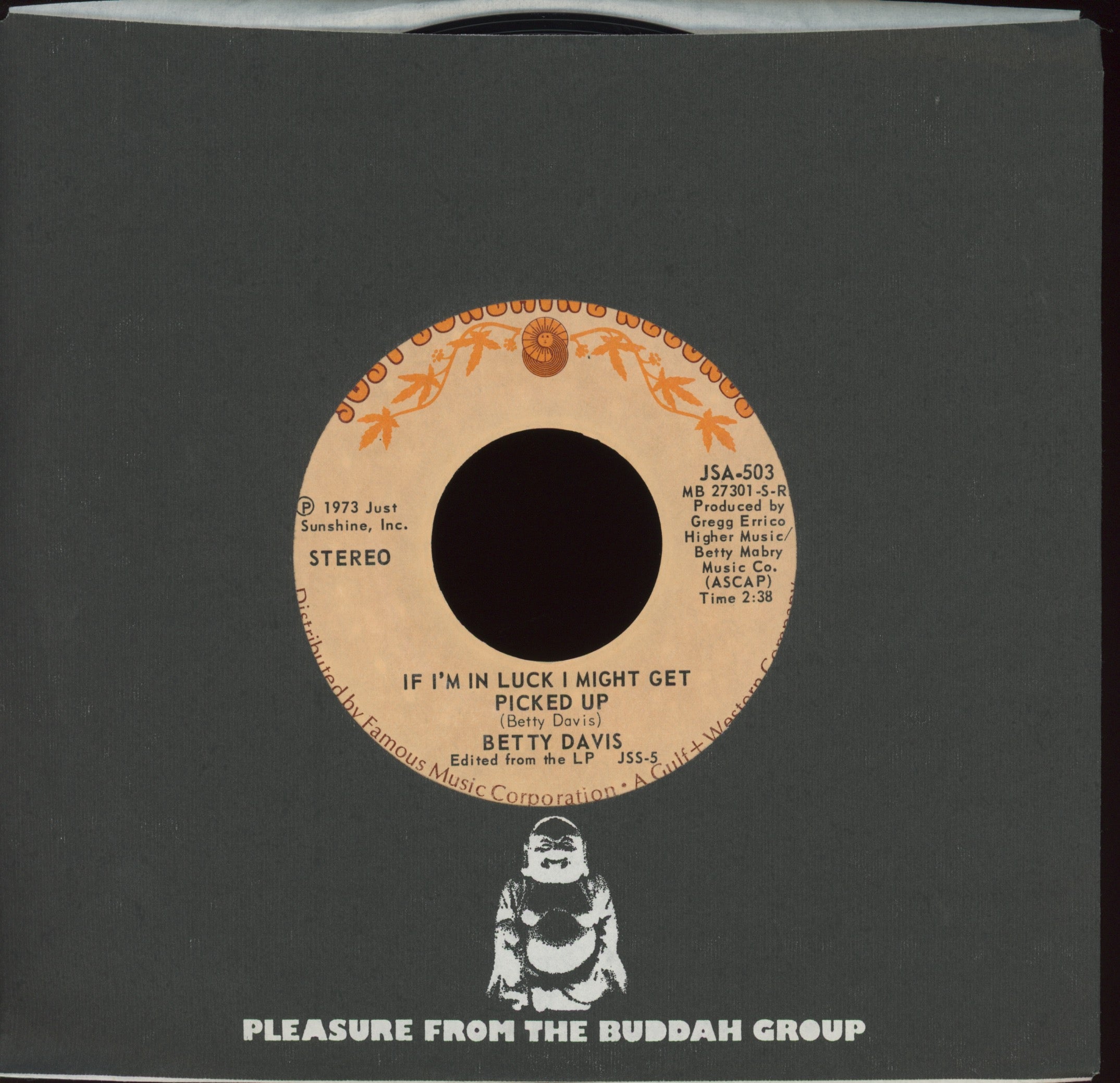 Betty Davis - If I'm In Luck I Might Get Picked Up on Just Sunshine