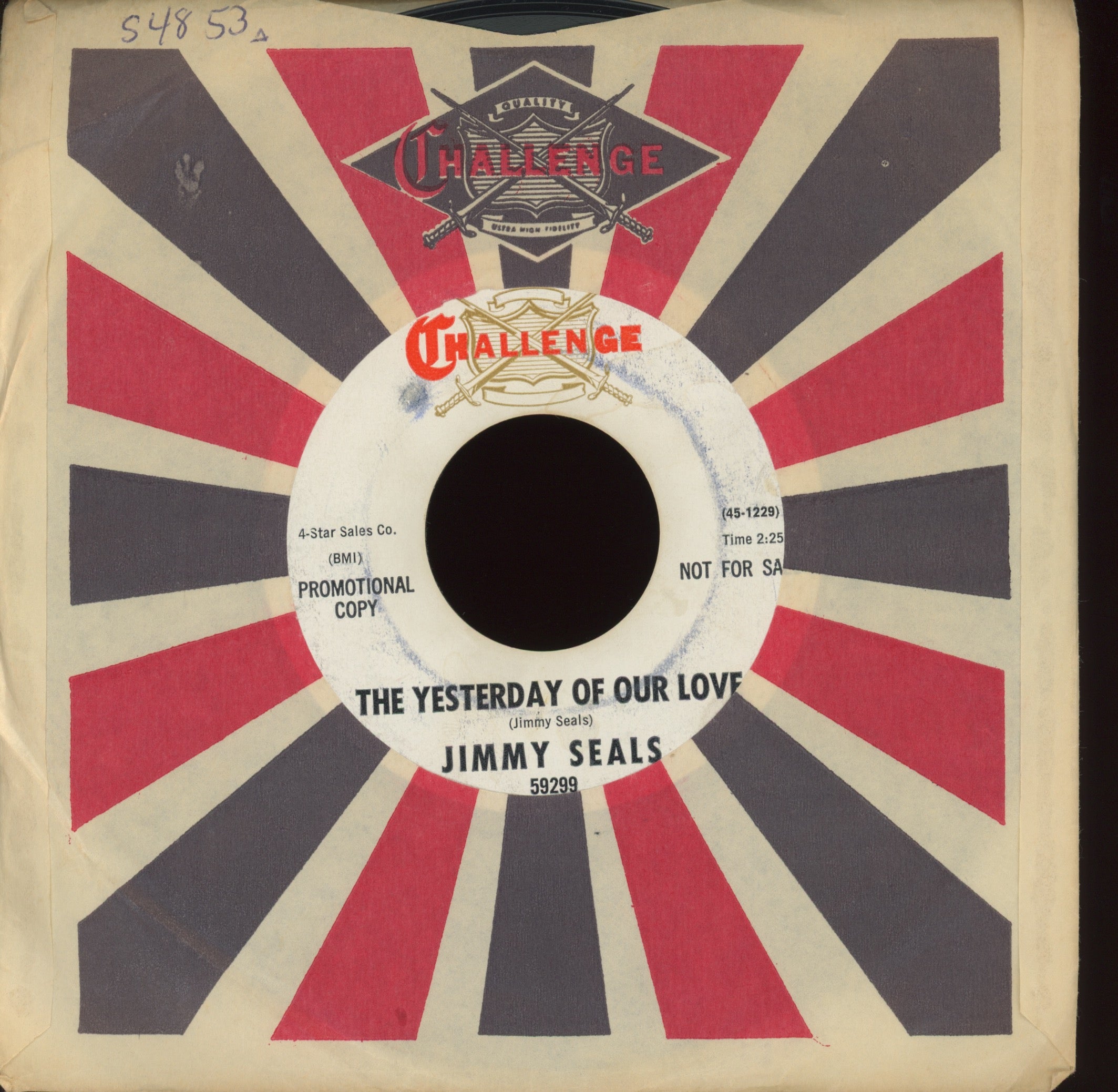 Jimmy Seals - The Yesterday Of Our Love on Challenge Promo