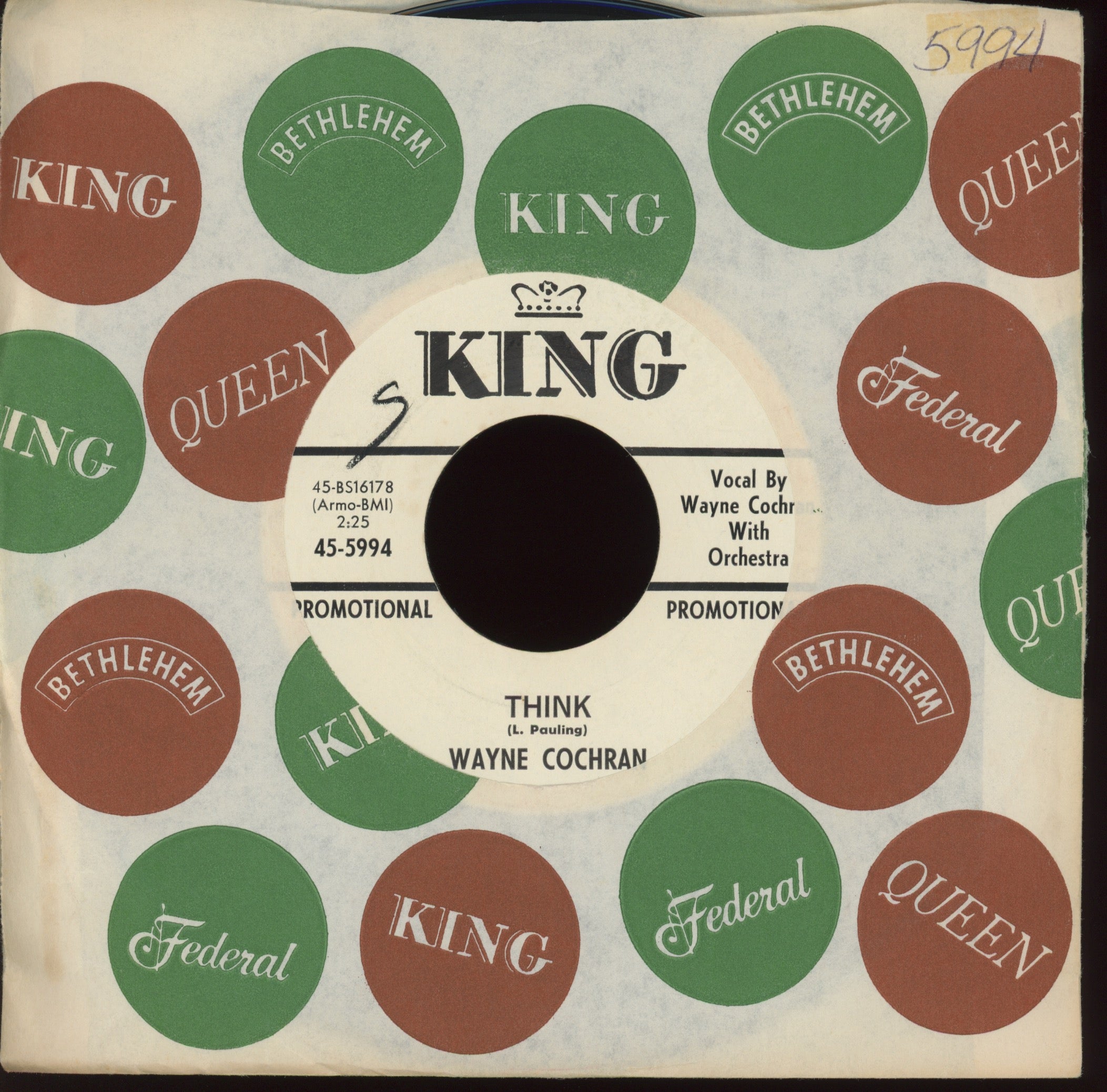 Wayne Cochran - Think on King Promo