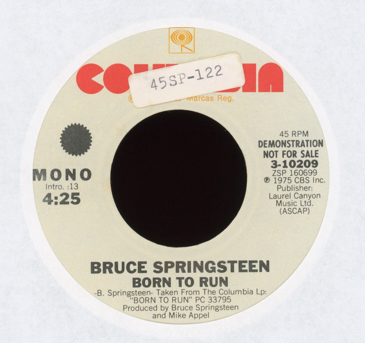 Bruce Springsteen - Born To Run on Columbia Promo