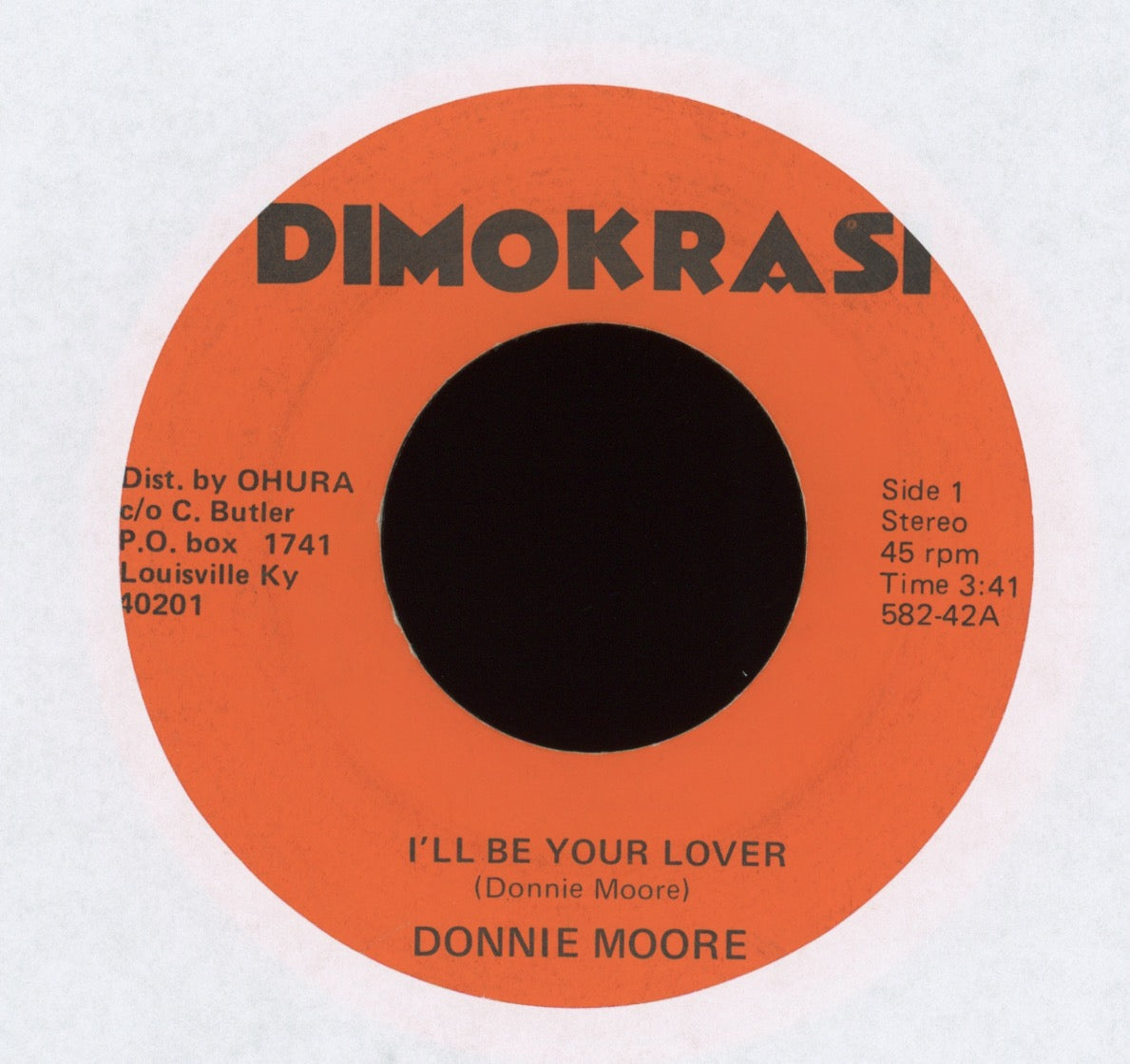 Donald Moore - I'll Be Your Lover on Dimokrasi