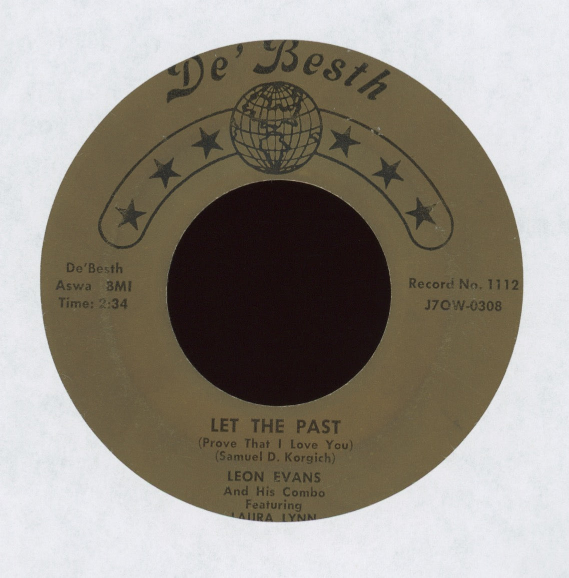 Leon Evans And His Combo - Let The Past (Prove That I Love You) on De'Besth