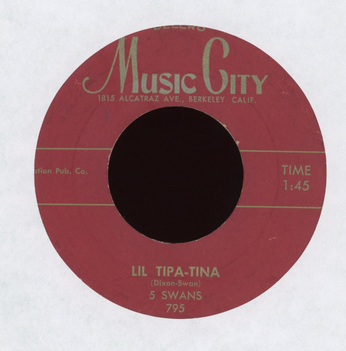 The Five Swans - Lil Girl Of My Dreams on Music City