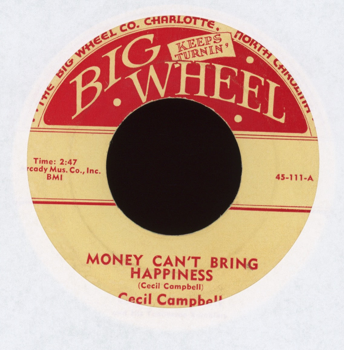 Cecil Campbell's Tennessee Ramblers - Money Can't Bring Happiness on Big Wheel