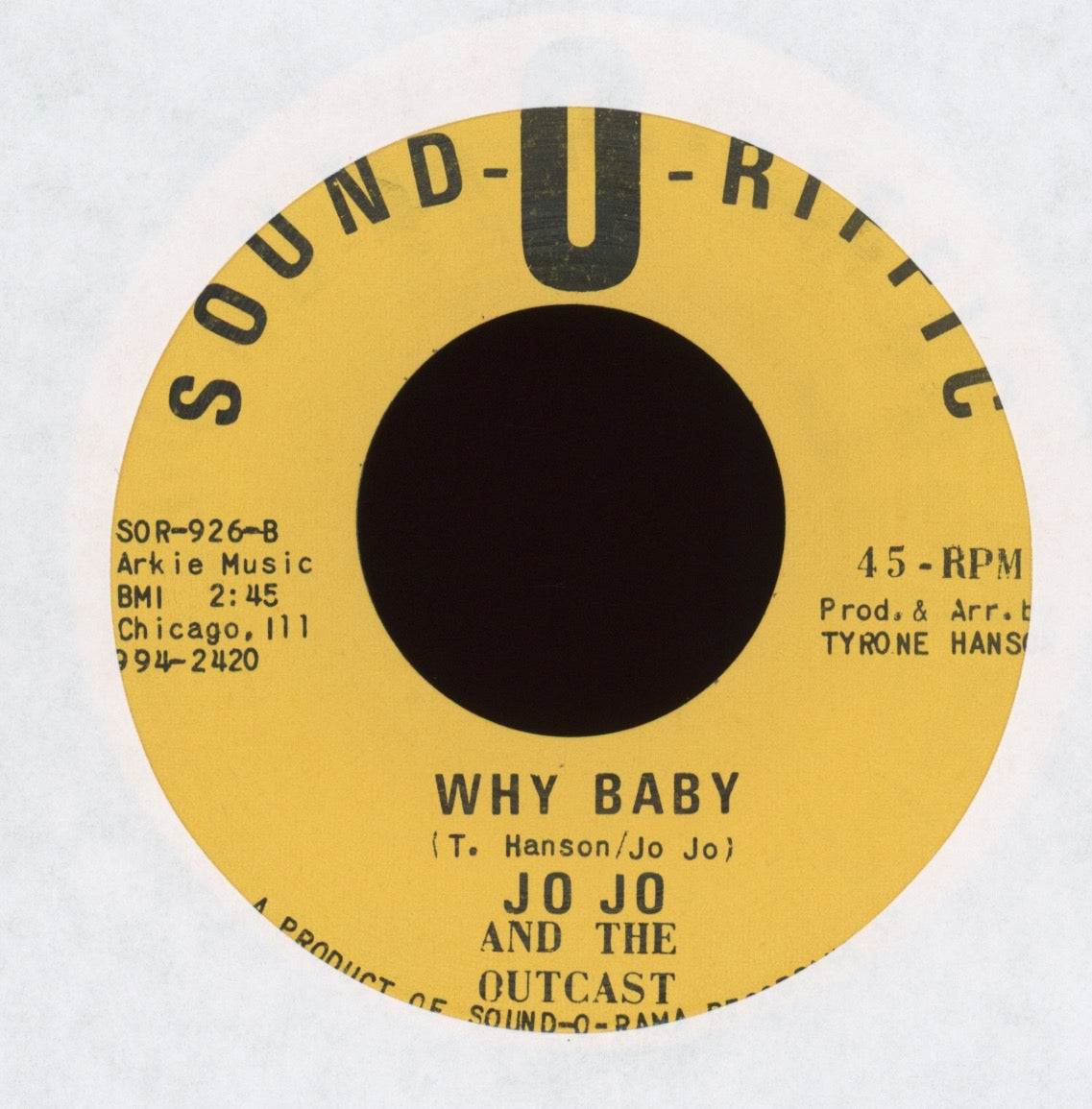 Jo Jo And The Outcast - Whole Lot Of Woman on Sound-O-Riffic