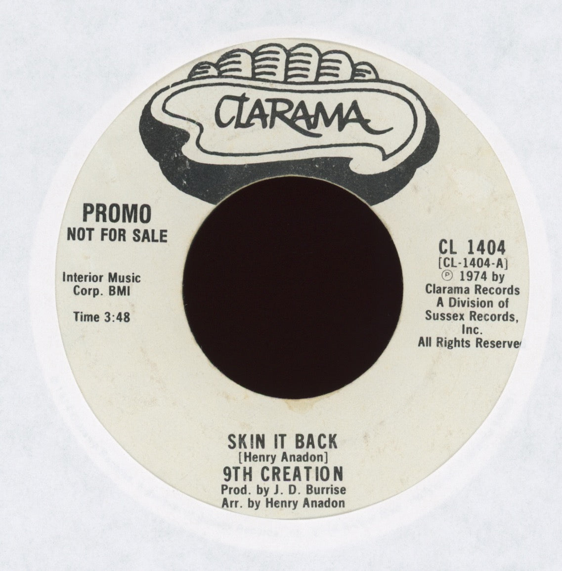 The 9th Creation - Skin It Back / Still Your Friend on Clarama Promo