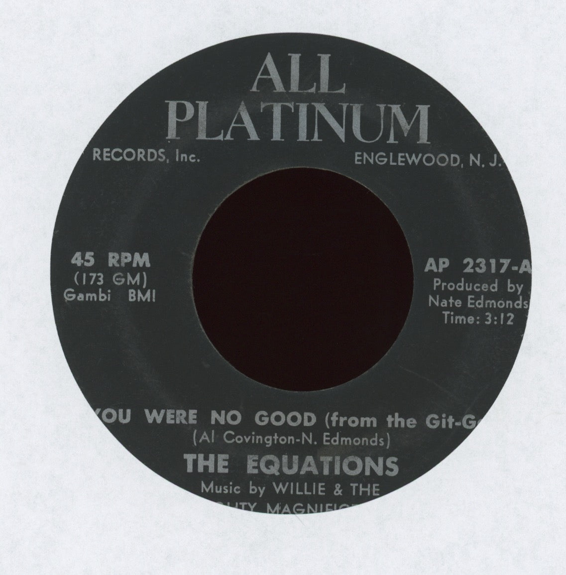 The Equations - You Were No Good (From The Git-Go) on All Platinum