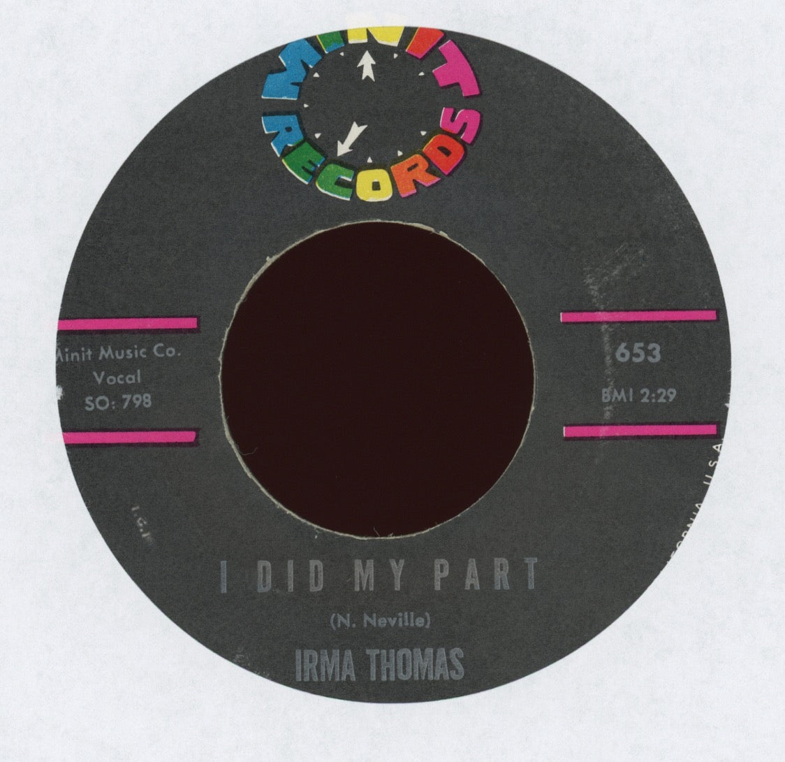 Irma Thomas - I Did My Part on Minit