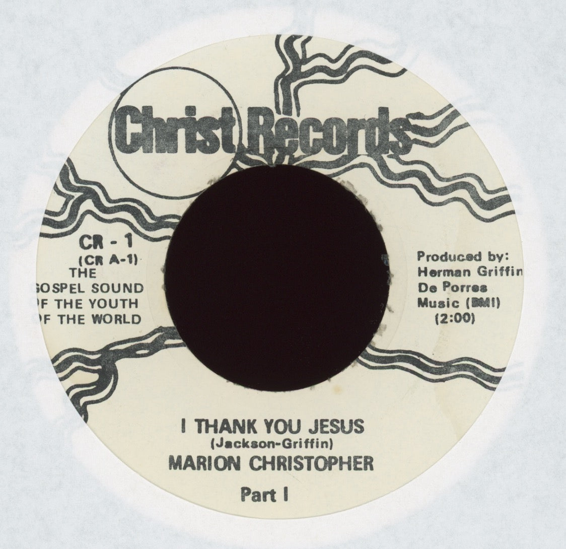 Marion Christopher - I Thank You Jesus on Christ Records