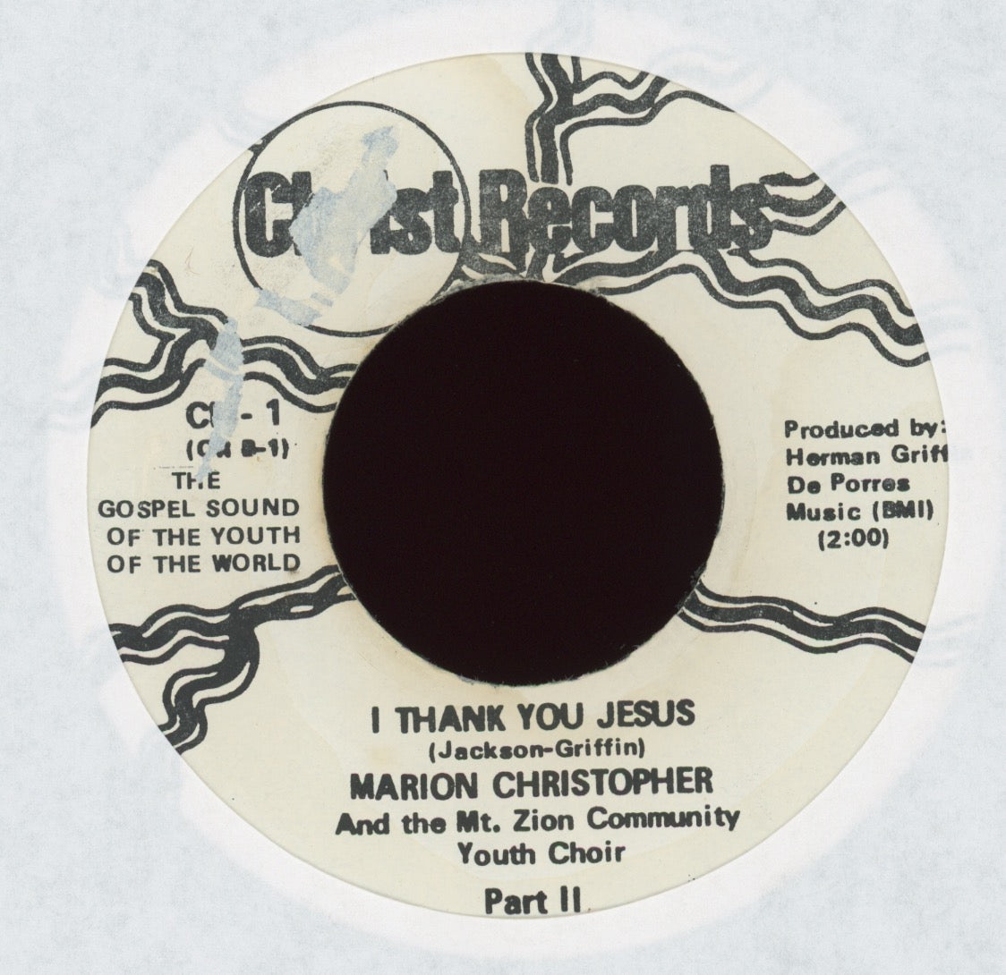 Marion Christopher - I Thank You Jesus on Christ Records
