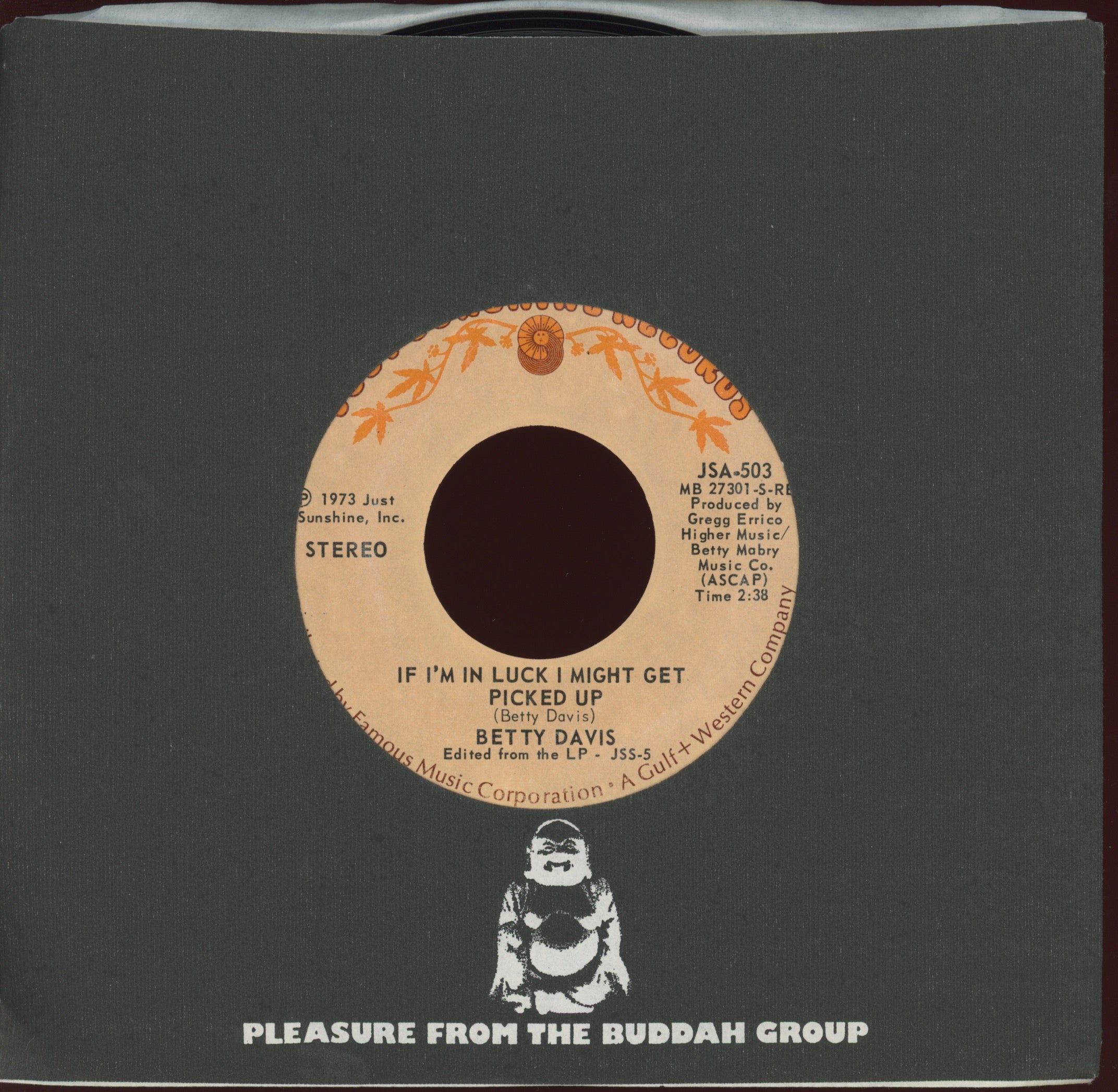 Betty Davis - If I'm In Luck I Might Get Picked Up on Just Sunshine