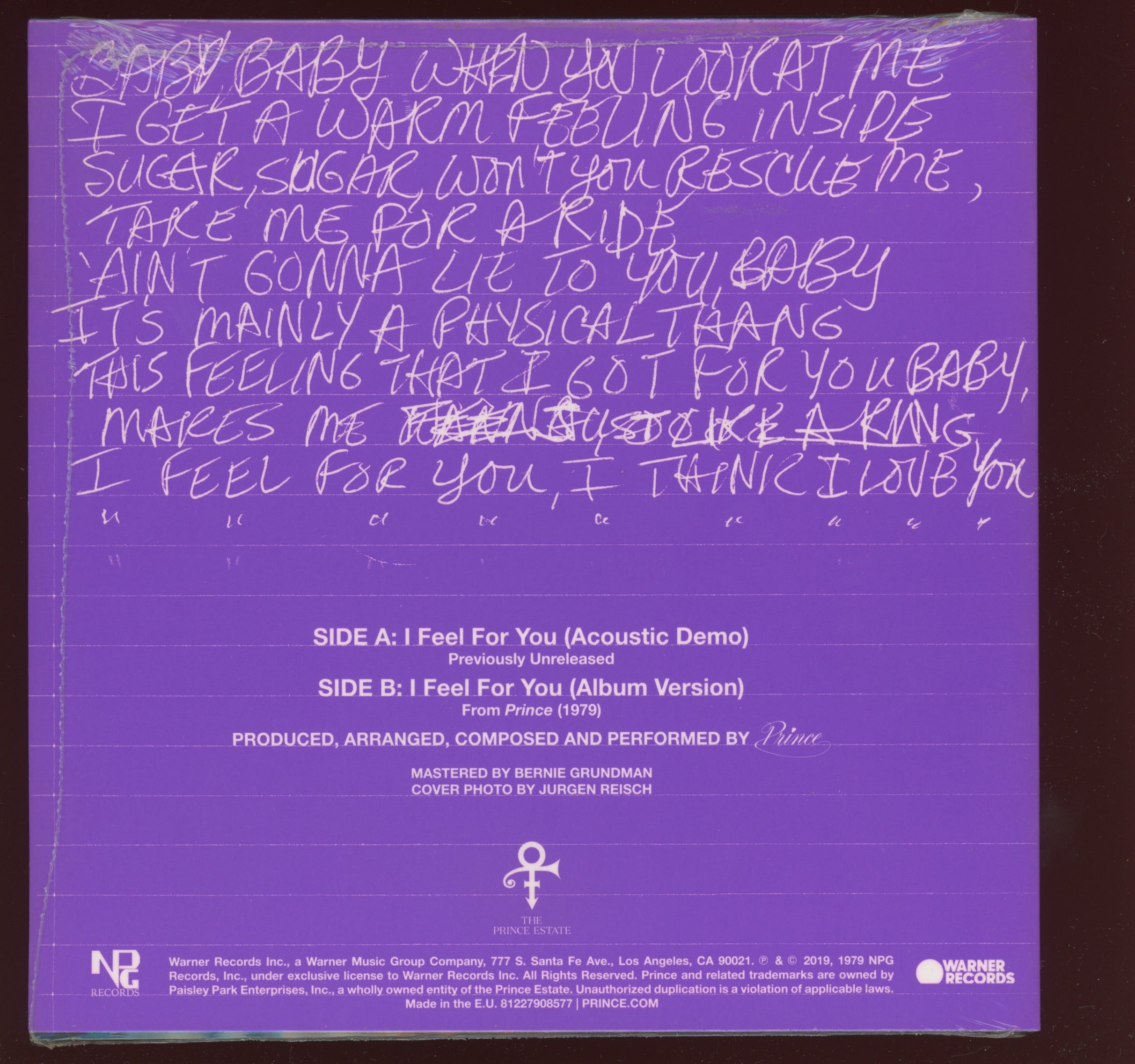 Prince - I Feel For You on NPG Limited Purple Sealed
