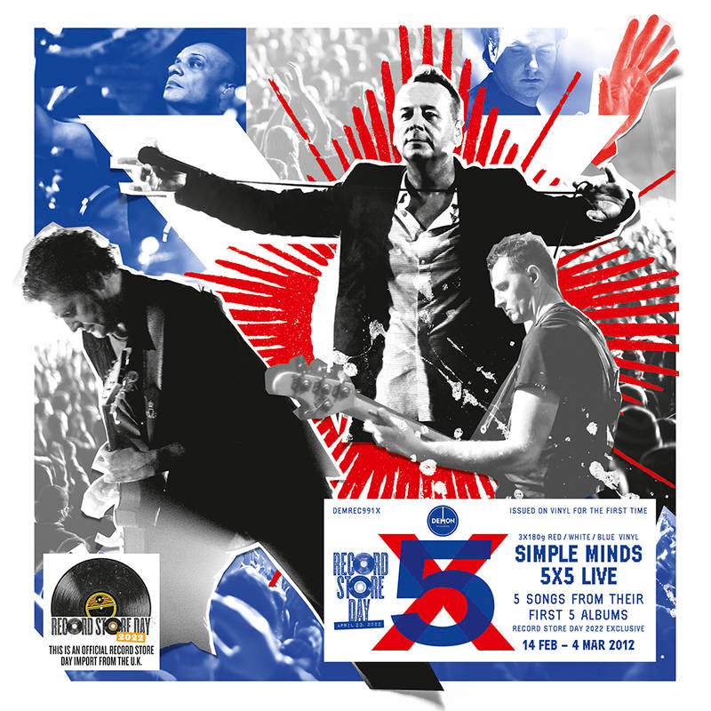 [DAMAGED] Simple Minds - 5 X 5 Live [180g Red, White, and Blue Vinyl]