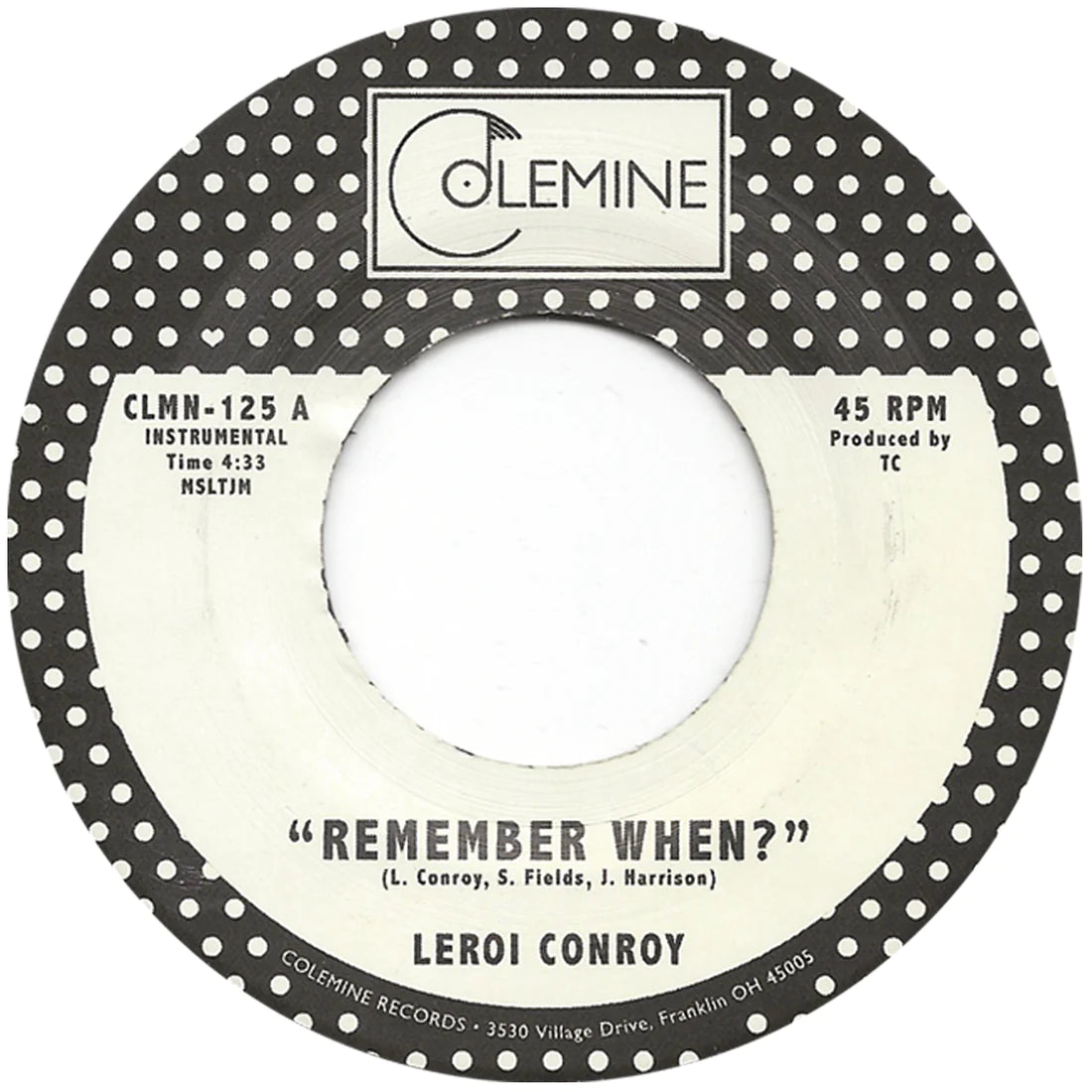 Leroi Conroy - Remember When [7"]