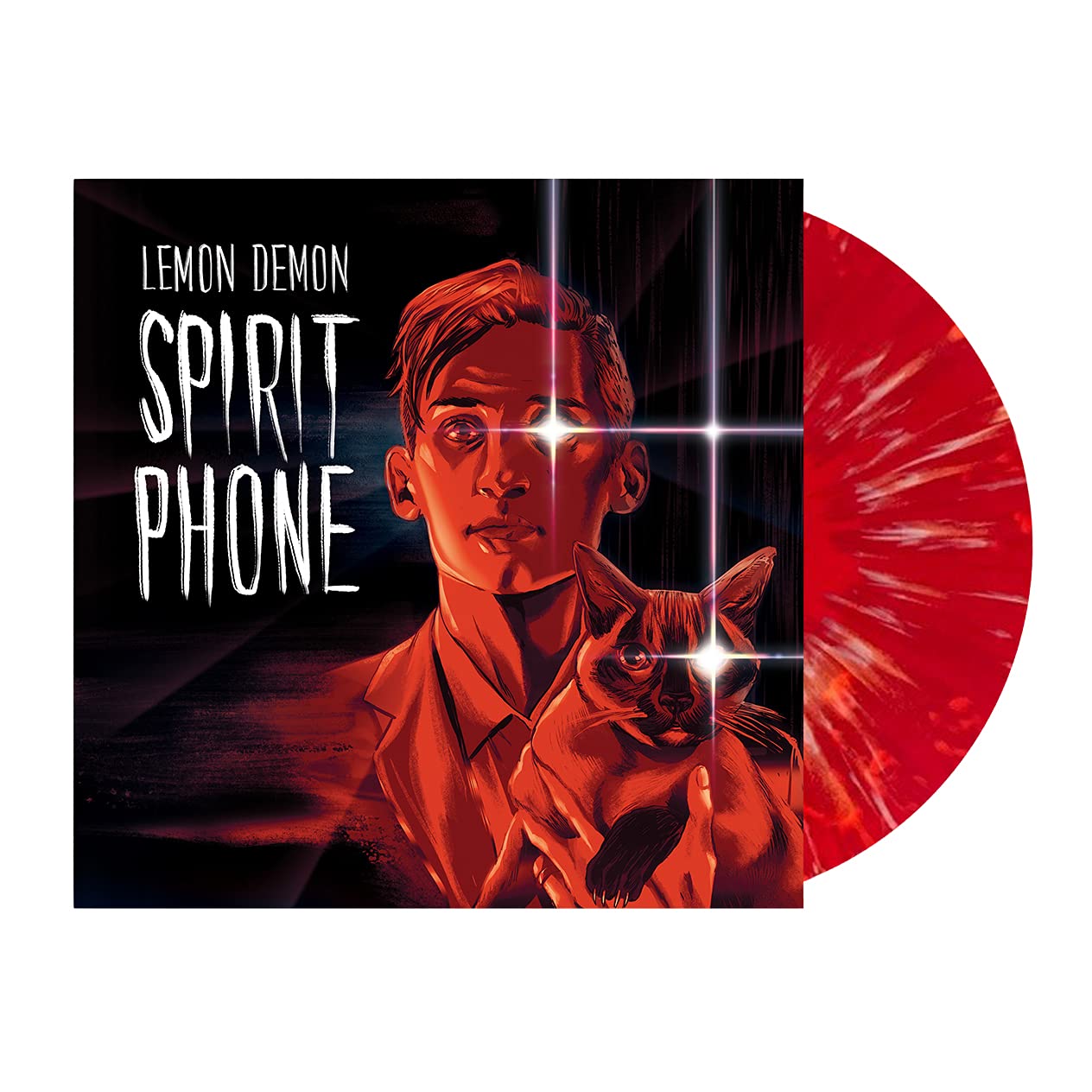 Lemon Demon - Spirit Phone [Red w/ White Splatter Vinyl]