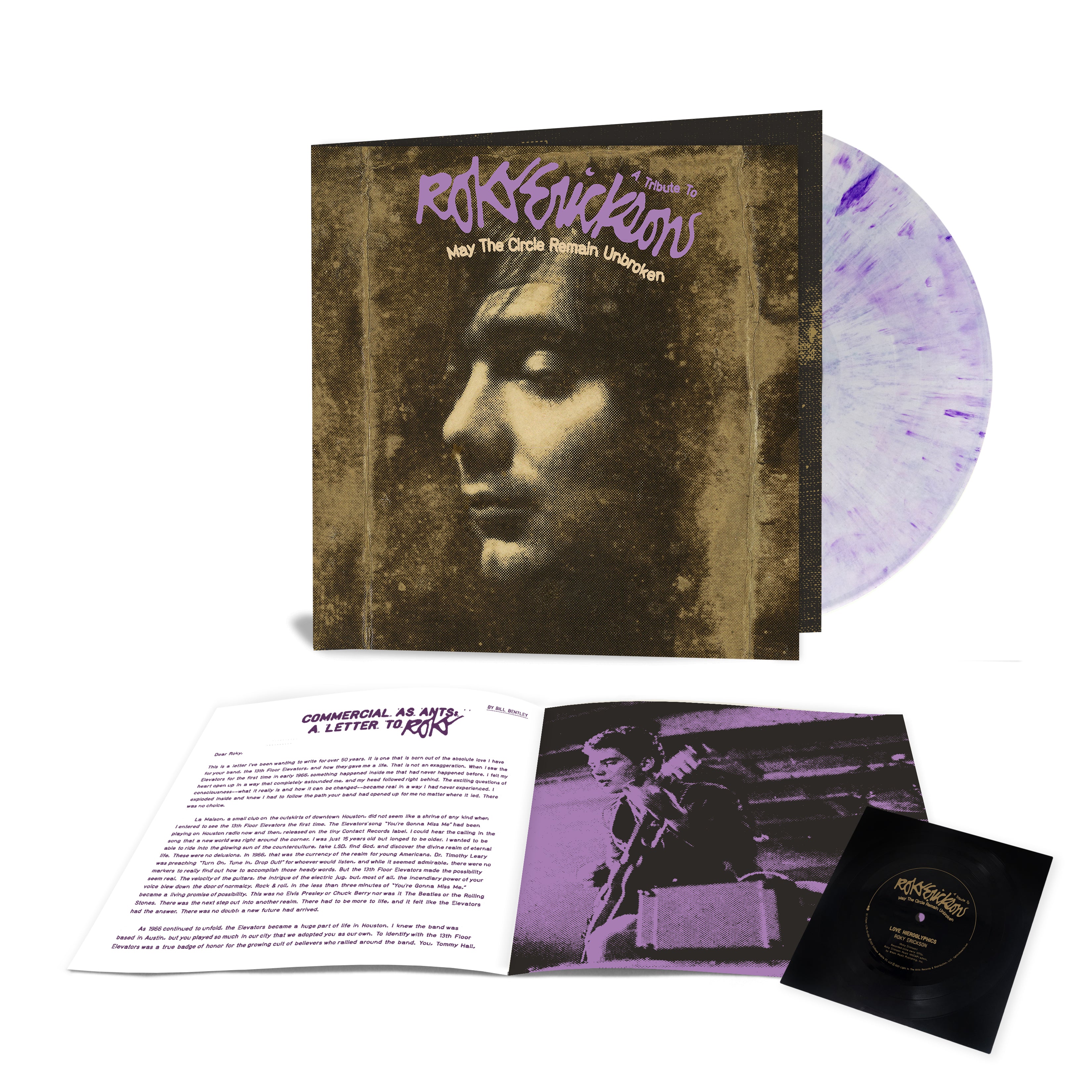 Various Artists - May The Circle Remain Unbroken: A Tribute To Roky Erickson [Purple Vinyl + 7" Flexi]