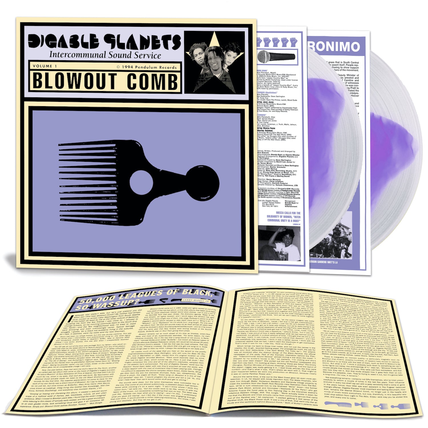 Digable Planets - Blowout Comb [Clear w/ Purple Center Vinyl]