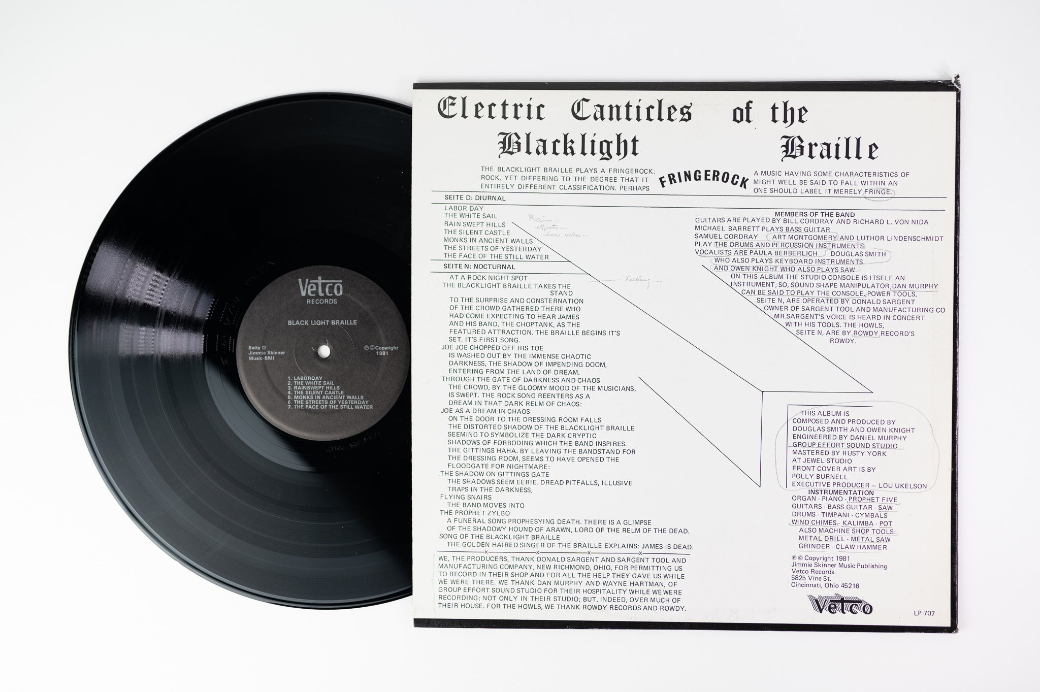 Blacklight Braille - Electric Canticles Of The Blacklight Braille on Vetco